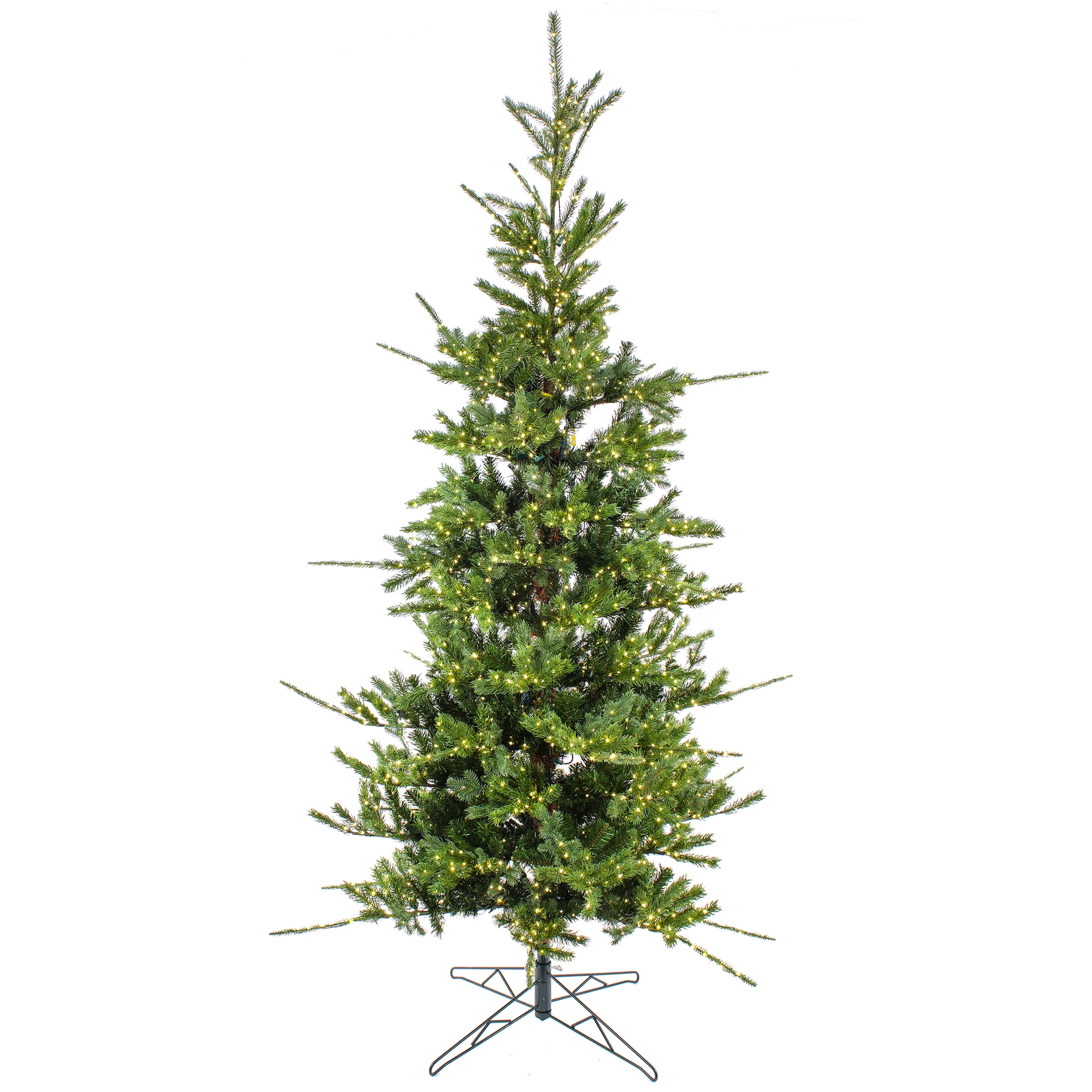 10 ft. Pre-Lit Lark Pine Feel Real Medium Tree with Warm White LED Rice Lights
