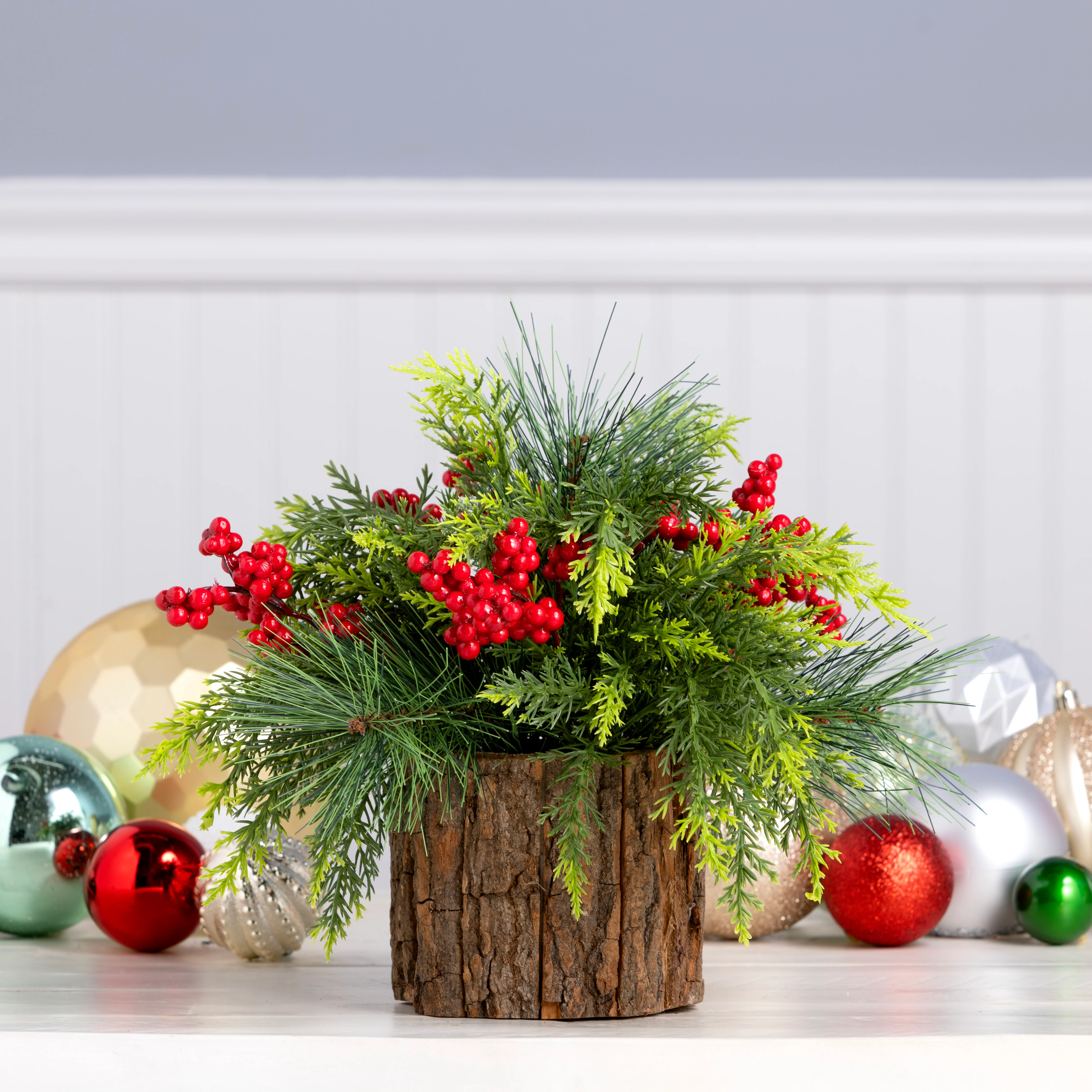 11 in. Christmas Classic Centerpiece - Image 2