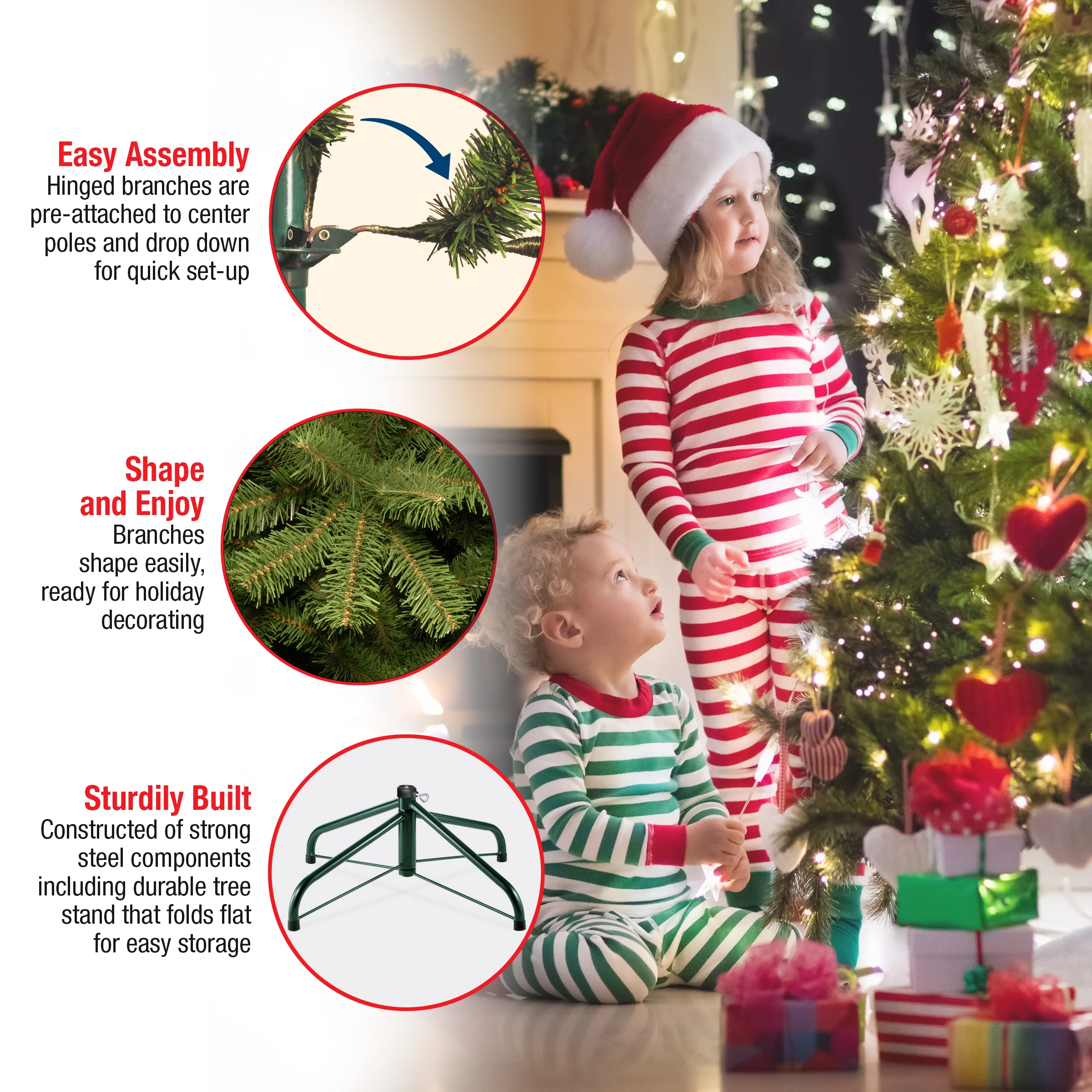 12 ft. Pre-Lit Dunhill Fir Tree with Clear Lights, Plug-In - Image 7