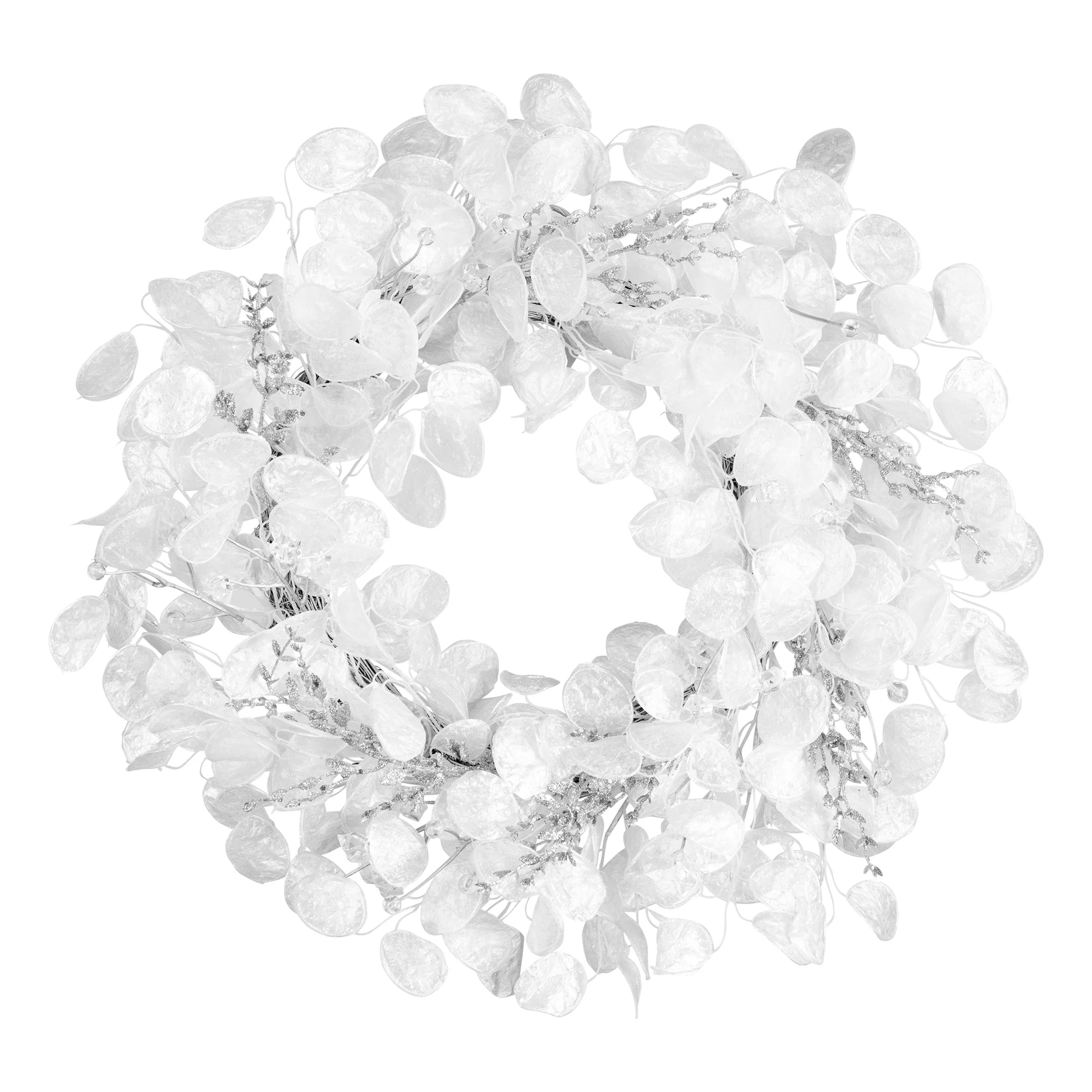 24 in. Winter Frost White Wreath - Image 3