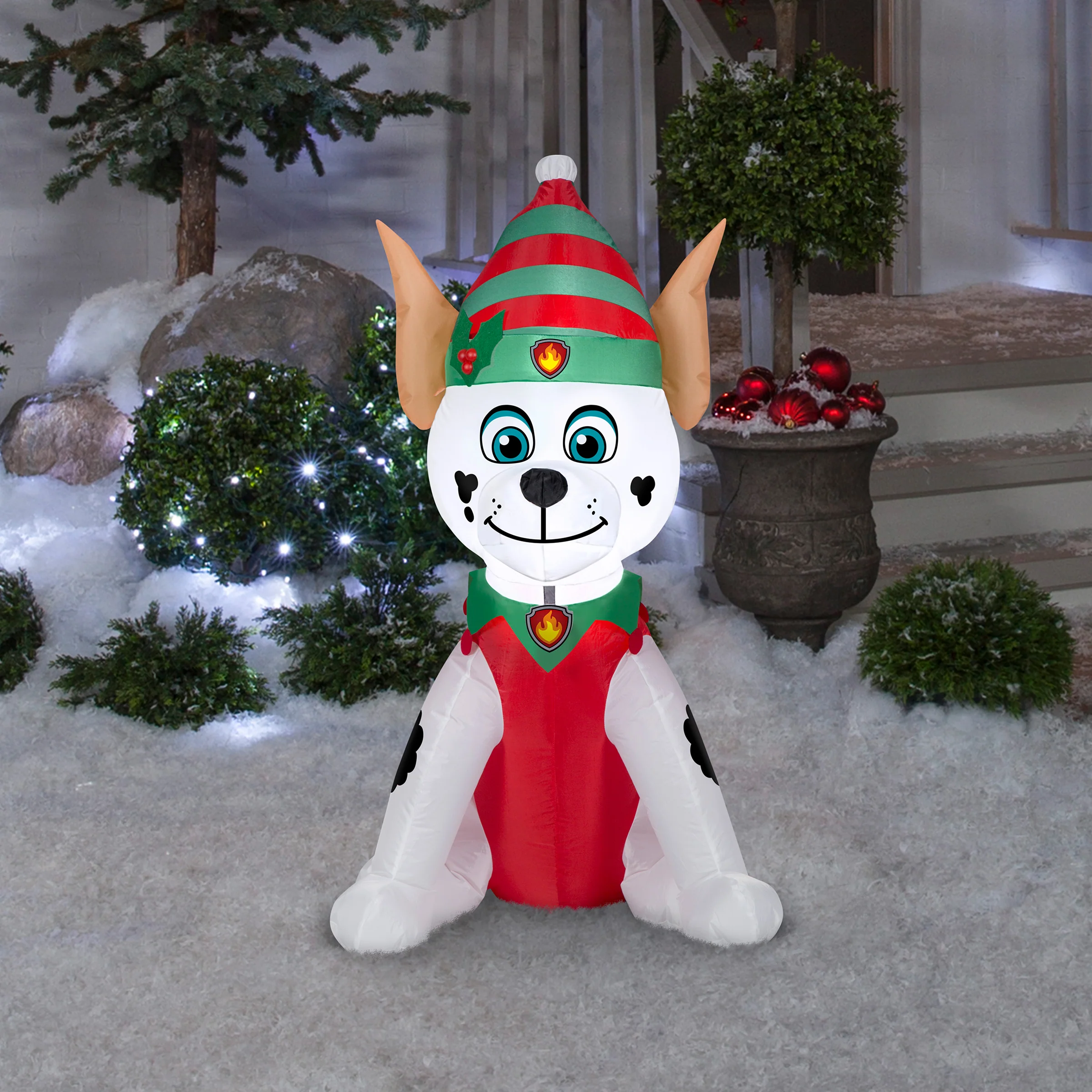 3.5 ft. Inflatable Elf Paw Patrol Marshall Dalmatian with LED Lights, Plug-In - Image 2