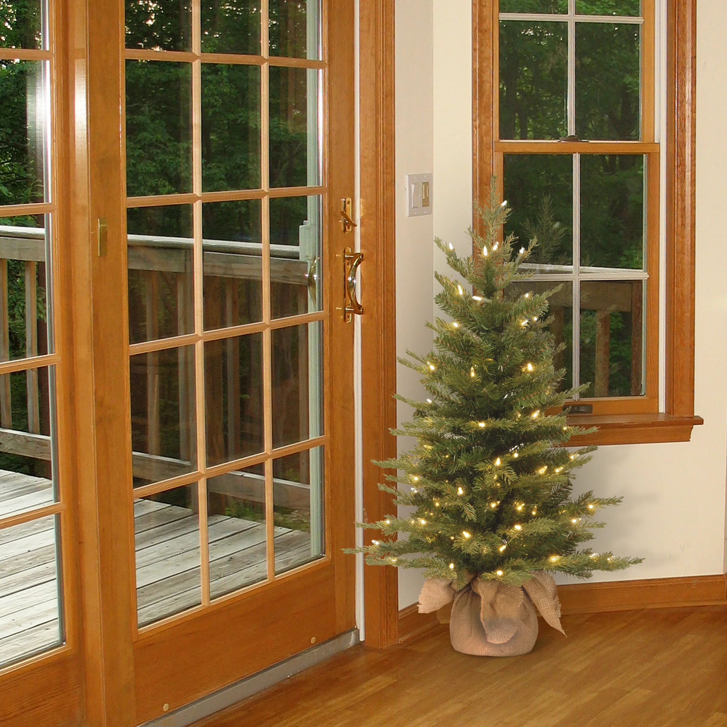 3 ft. Pre-Lit Nordic Spruce Tree with Clear Lights, Plug-In - Image 3