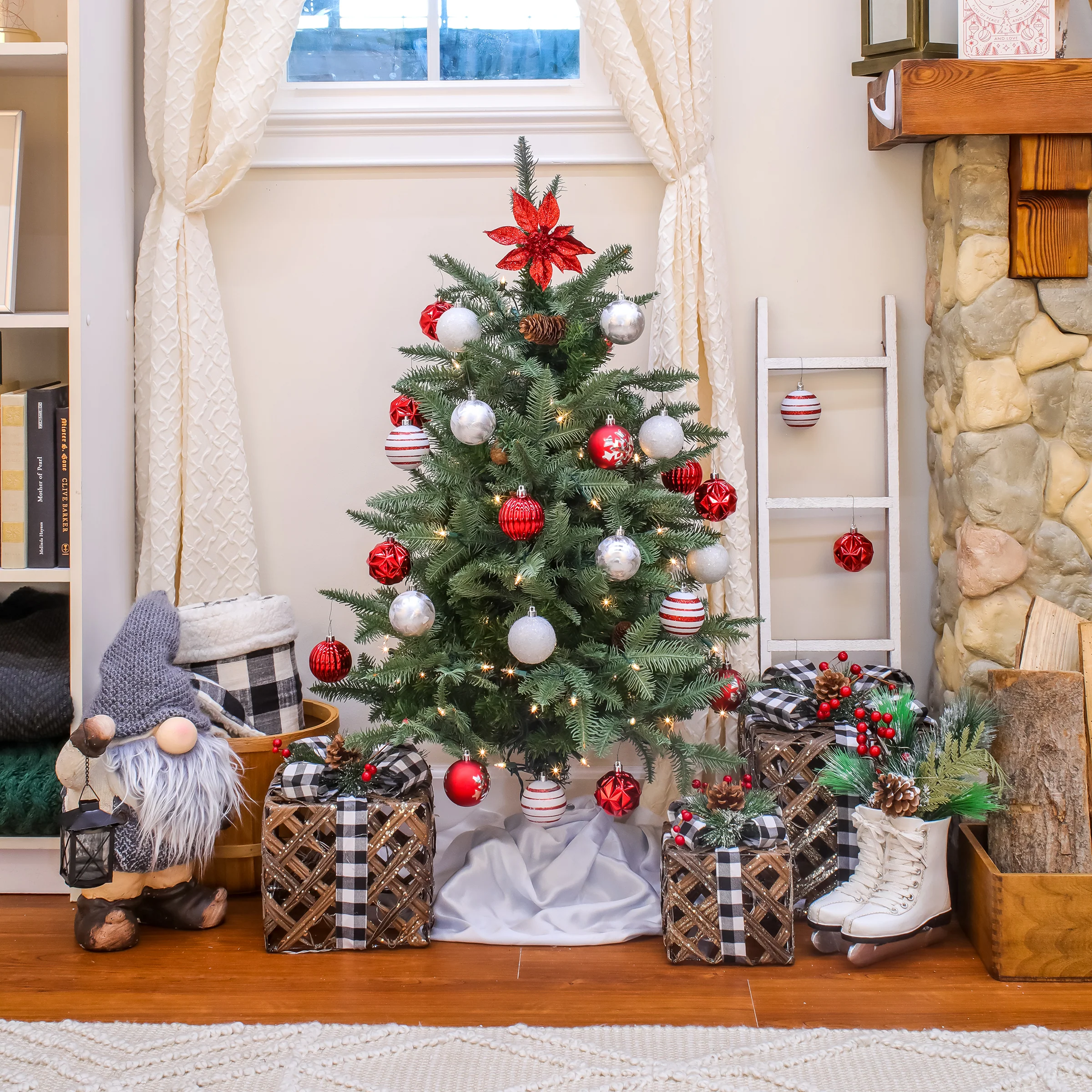 3 ft. Pre-Lit Pathway Tree with Clear Lights, Plug-In - Image 2