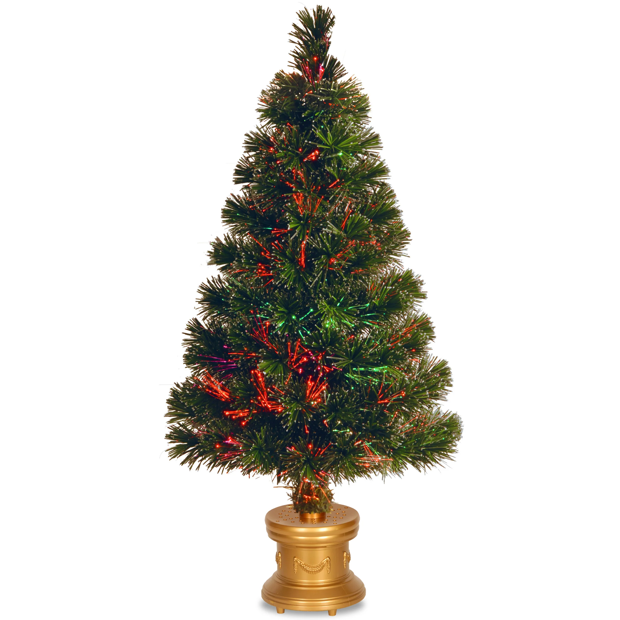 32 in. Pre-Lit Fiber Optic Evergreen Firework Tree
