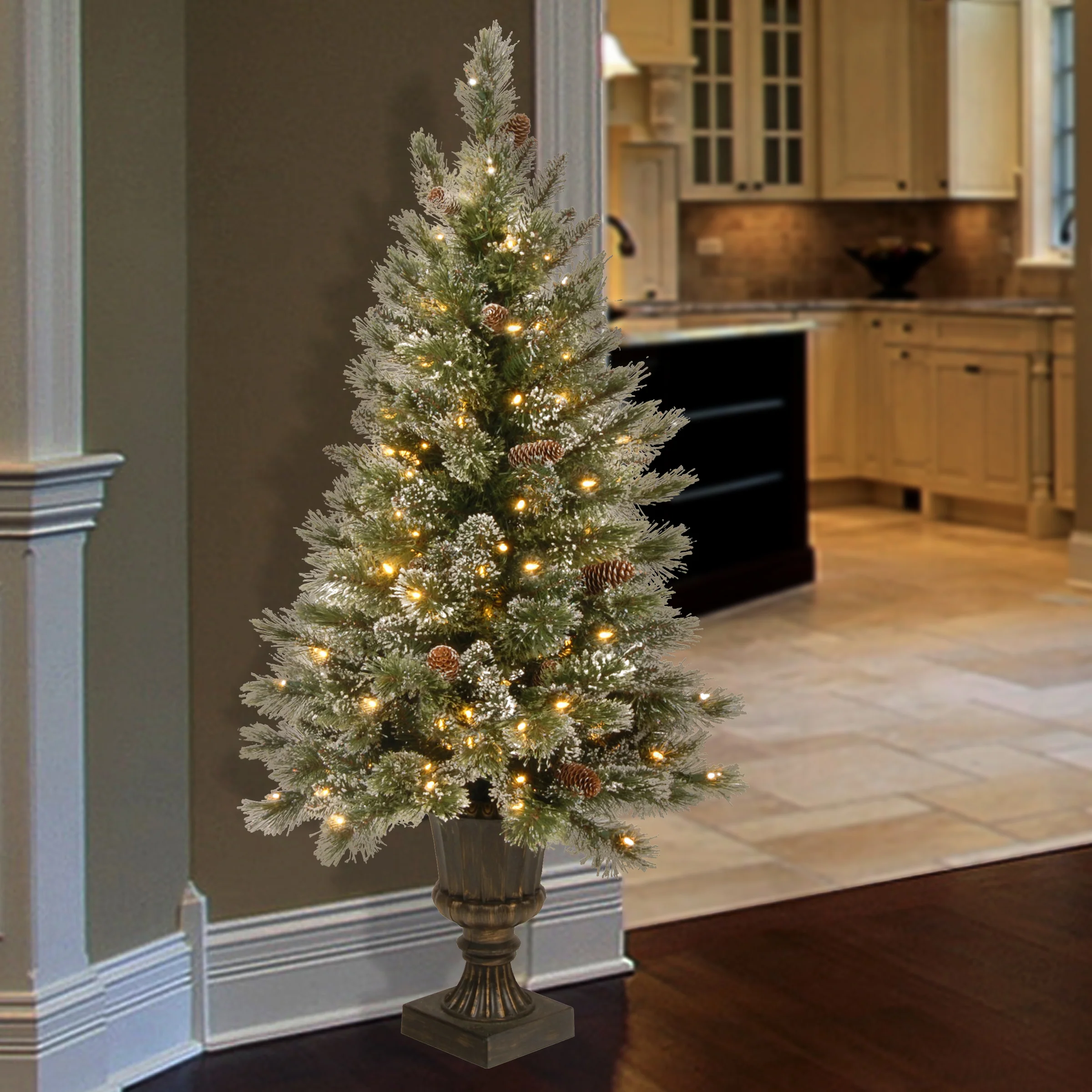 4 ft. Pre-Lit Aberdeen Blue Spruce Tree with Twinkly LED Lights, Plug-In - Image 2