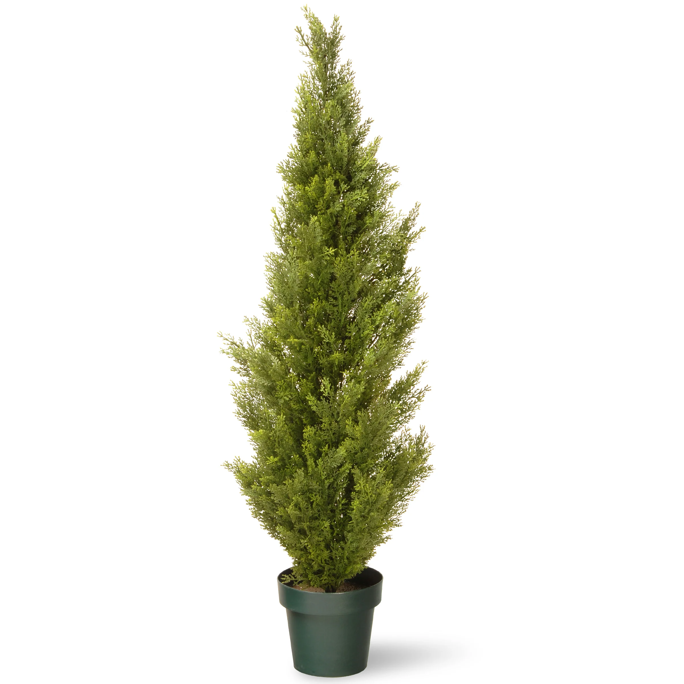 53 in. Cedar Topiary Tree in Dark Green Round Growers Pot