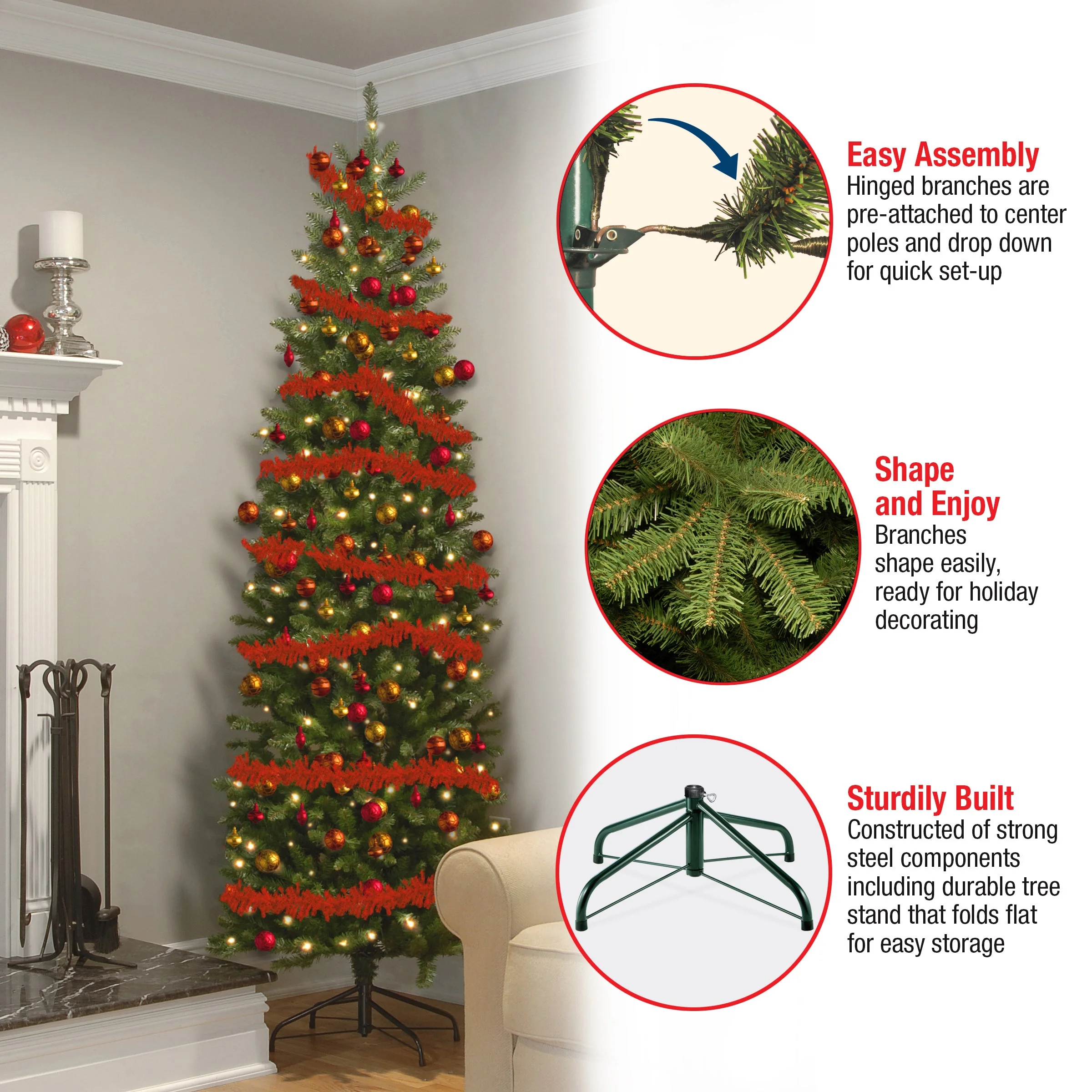 6.5 ft. Kingswood Fir Slim Tree - Image 6