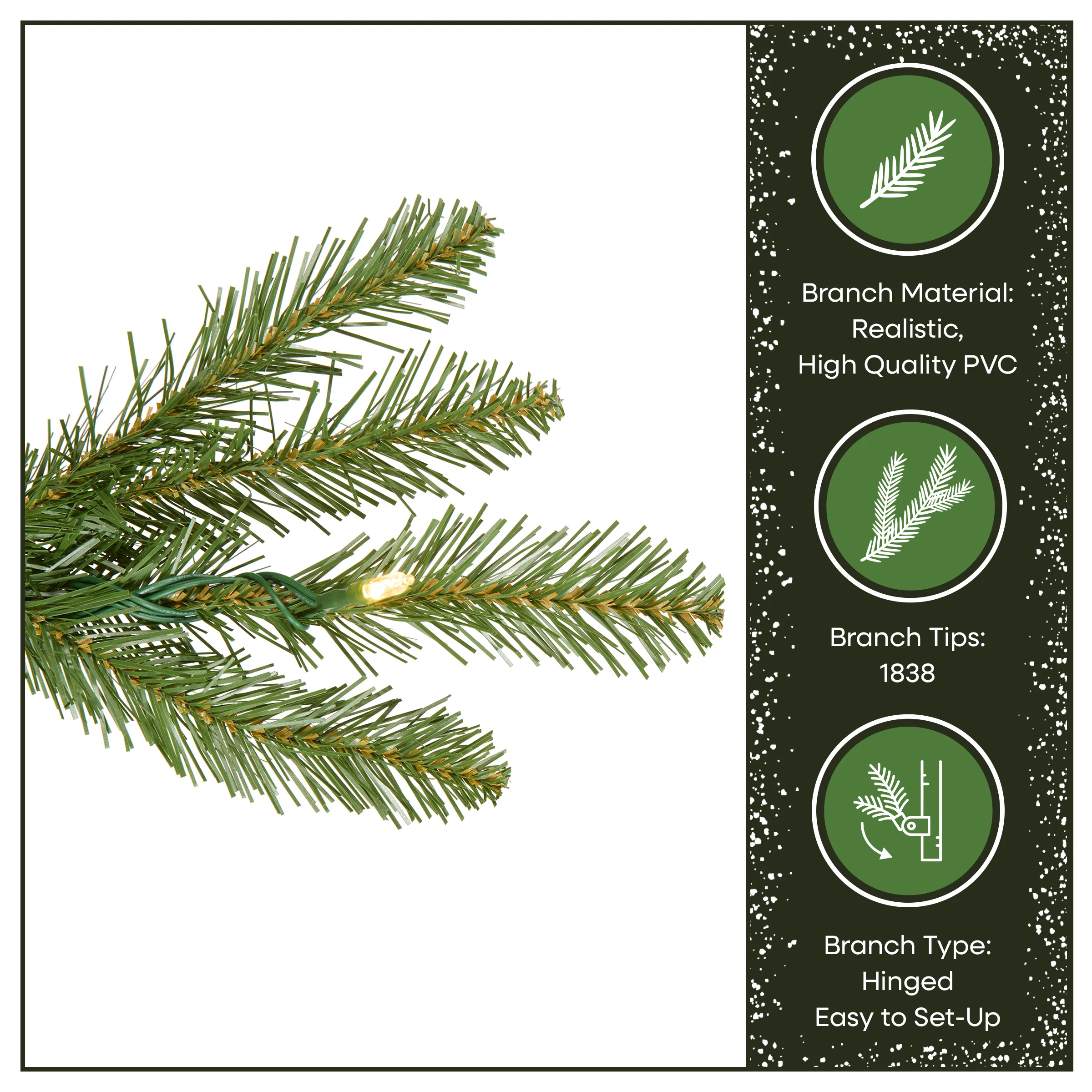 6.5 ft. Pre-Lit Dunhill Fir with PowerConnect Dual Color LED Lights, Plug-In - Image 7