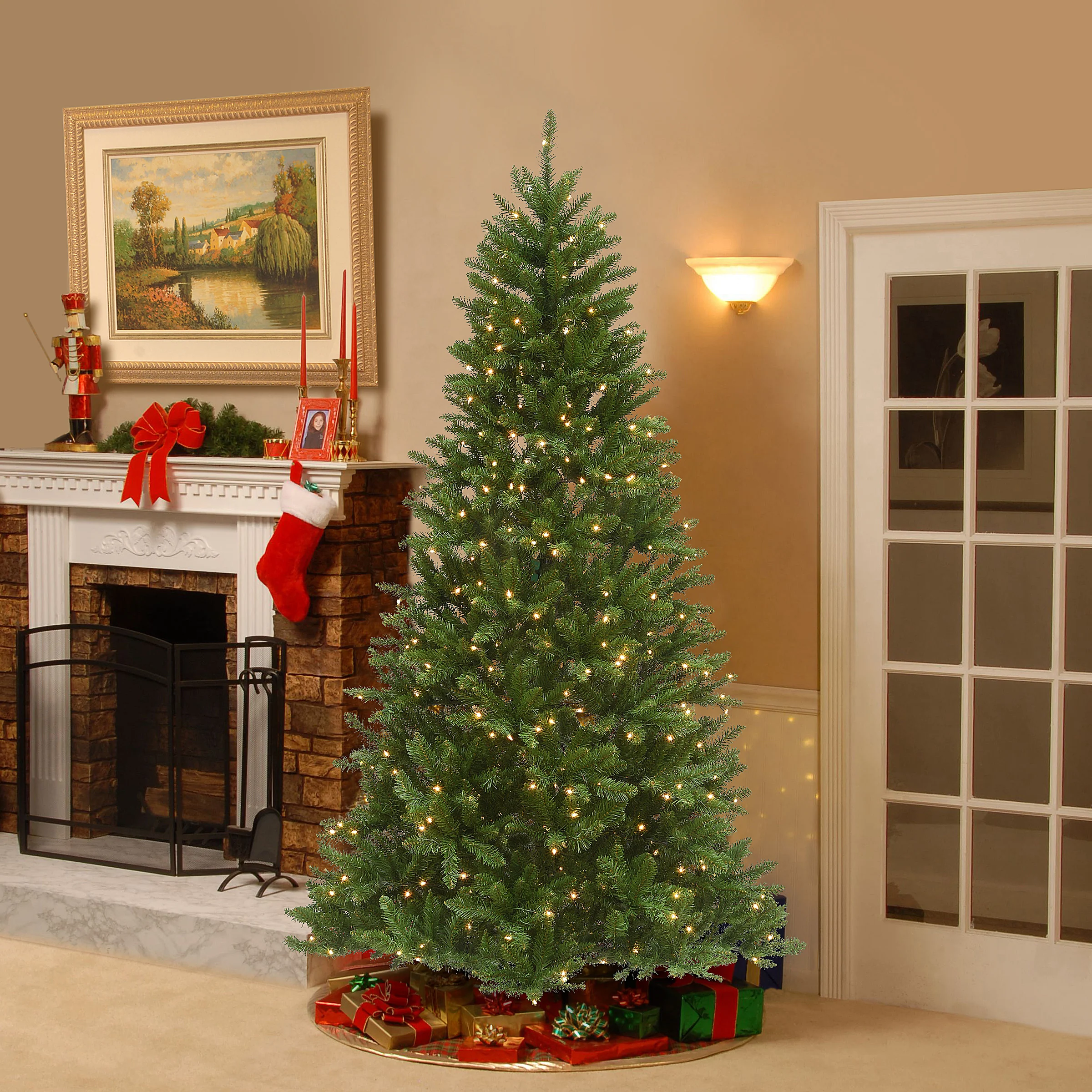 6.5 ft. Pre-Lit Peyton Spruce Tree with Clear Lights, Plug-In - Image 2