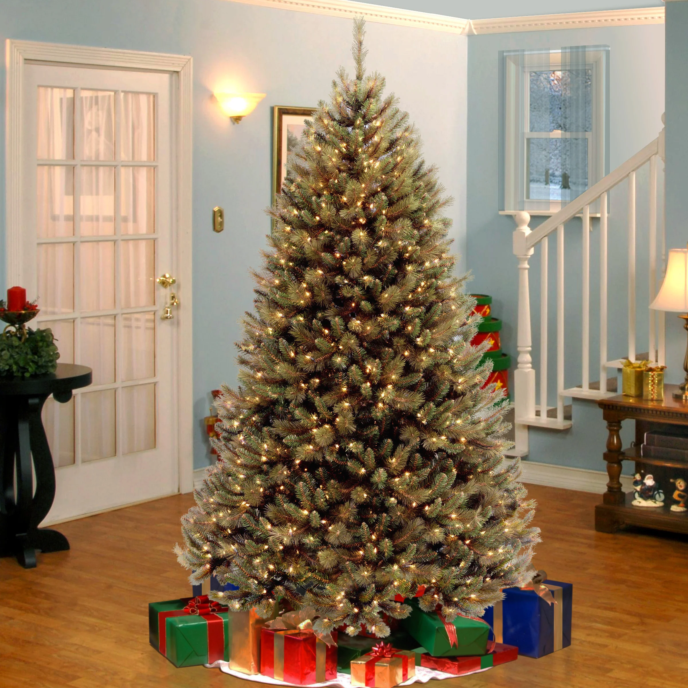 6.5 ft. Pre-Lit Rocky Ridge Pine Medium Tree with Clear Lights - Image 2