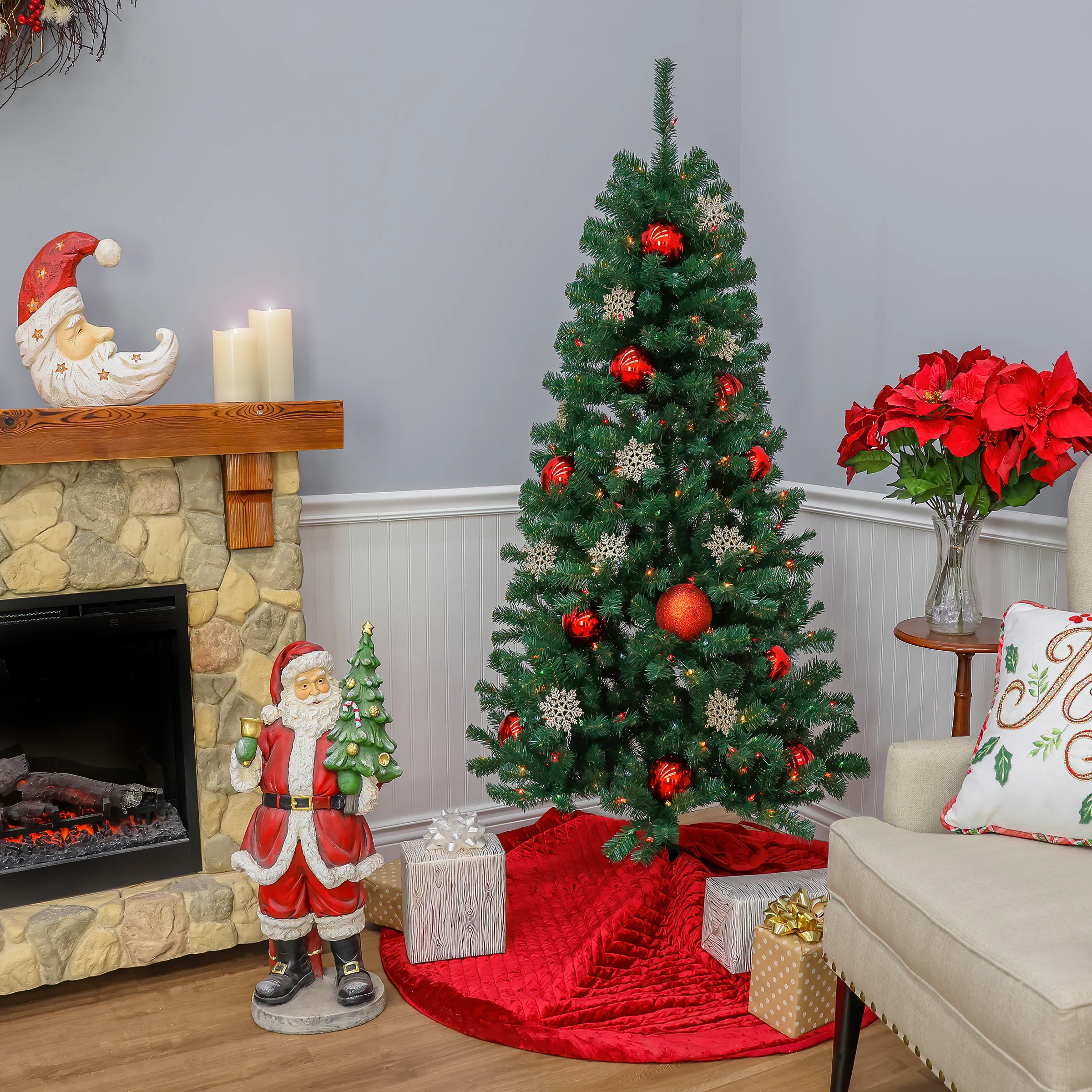 6 ft. Acacia Tree with Multicolor Lights, Plug-In - Image 13