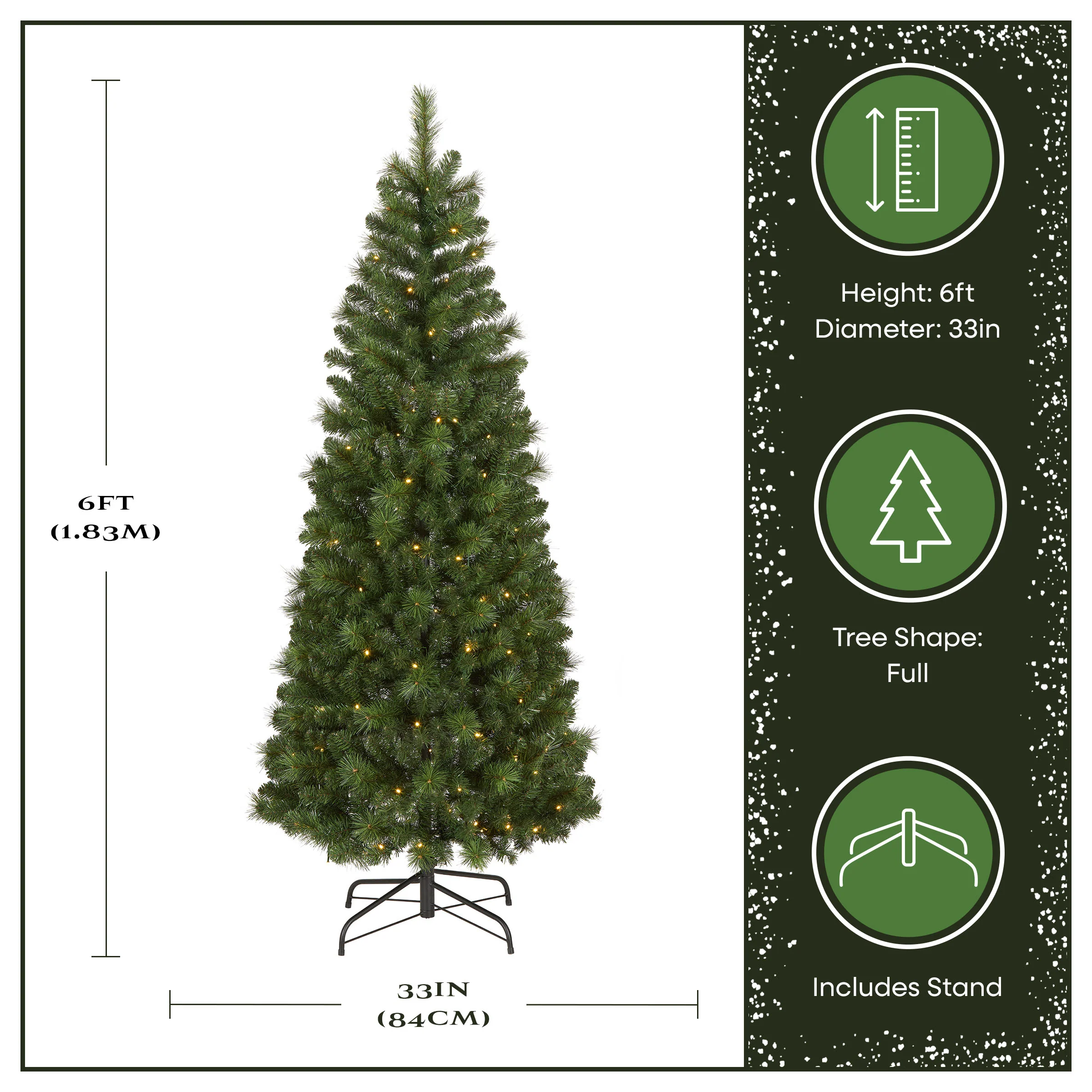 6 ft. Pre-Lit Pop-Up Pinewick Jinglepop Tree with Warm White LED Lights - Image 3