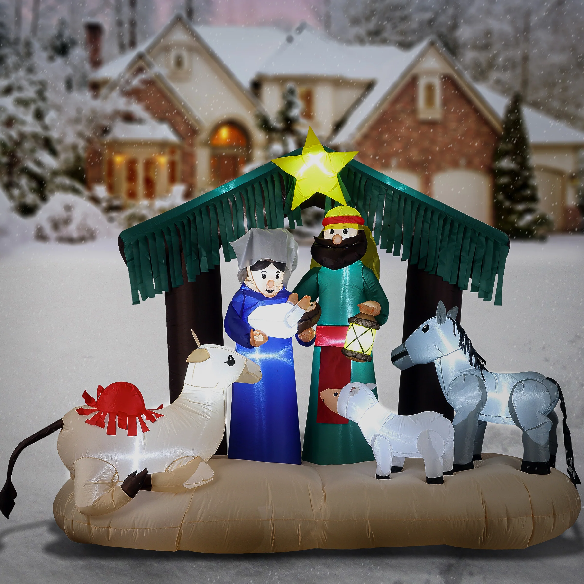 6.5 ft Inflatable Nativity Scene with LED Lights, Plug-In - Image 2