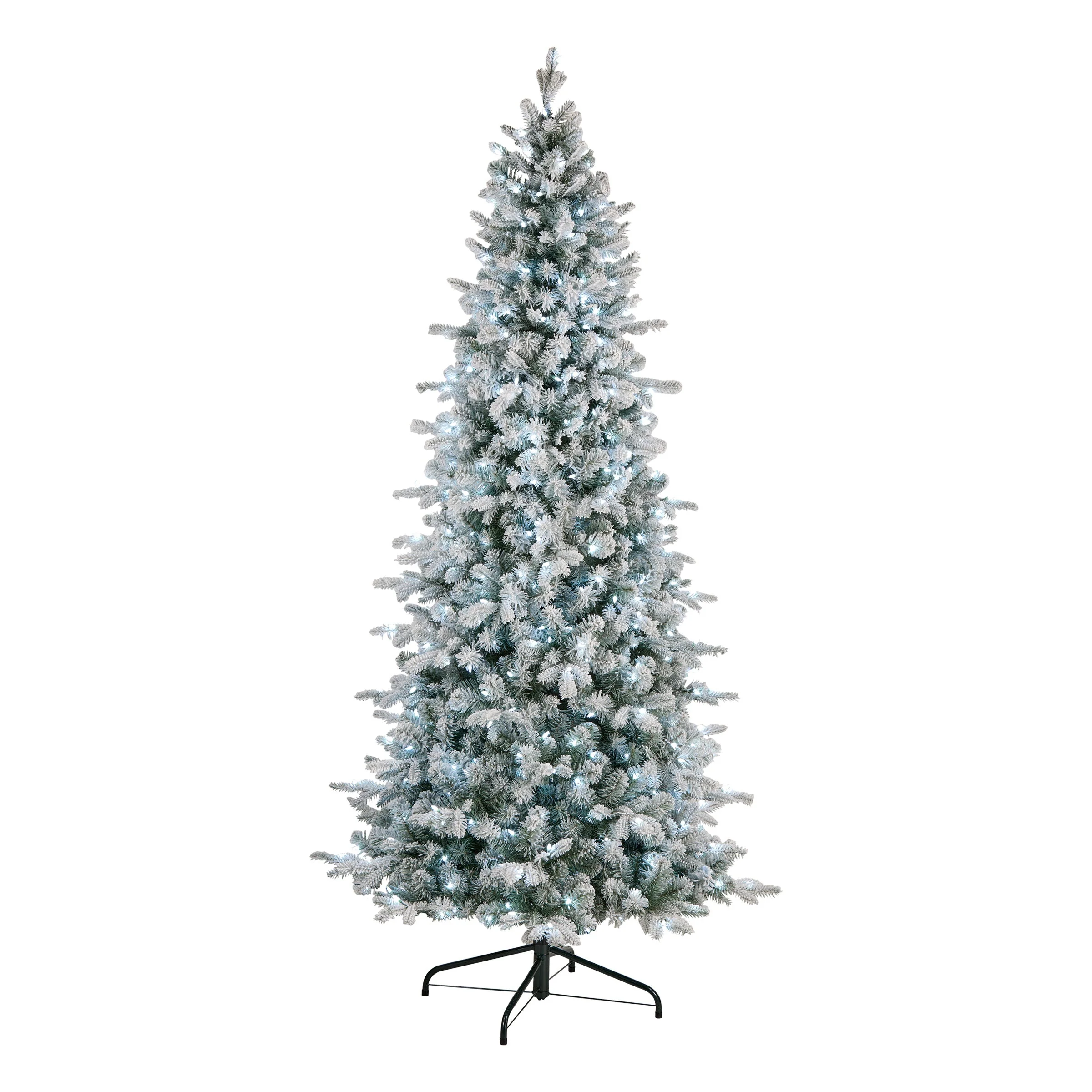 6 ft. Pre-Lit Snowy Comet Slim Blue Tree with LED Lights, Plug-In - Image 3
