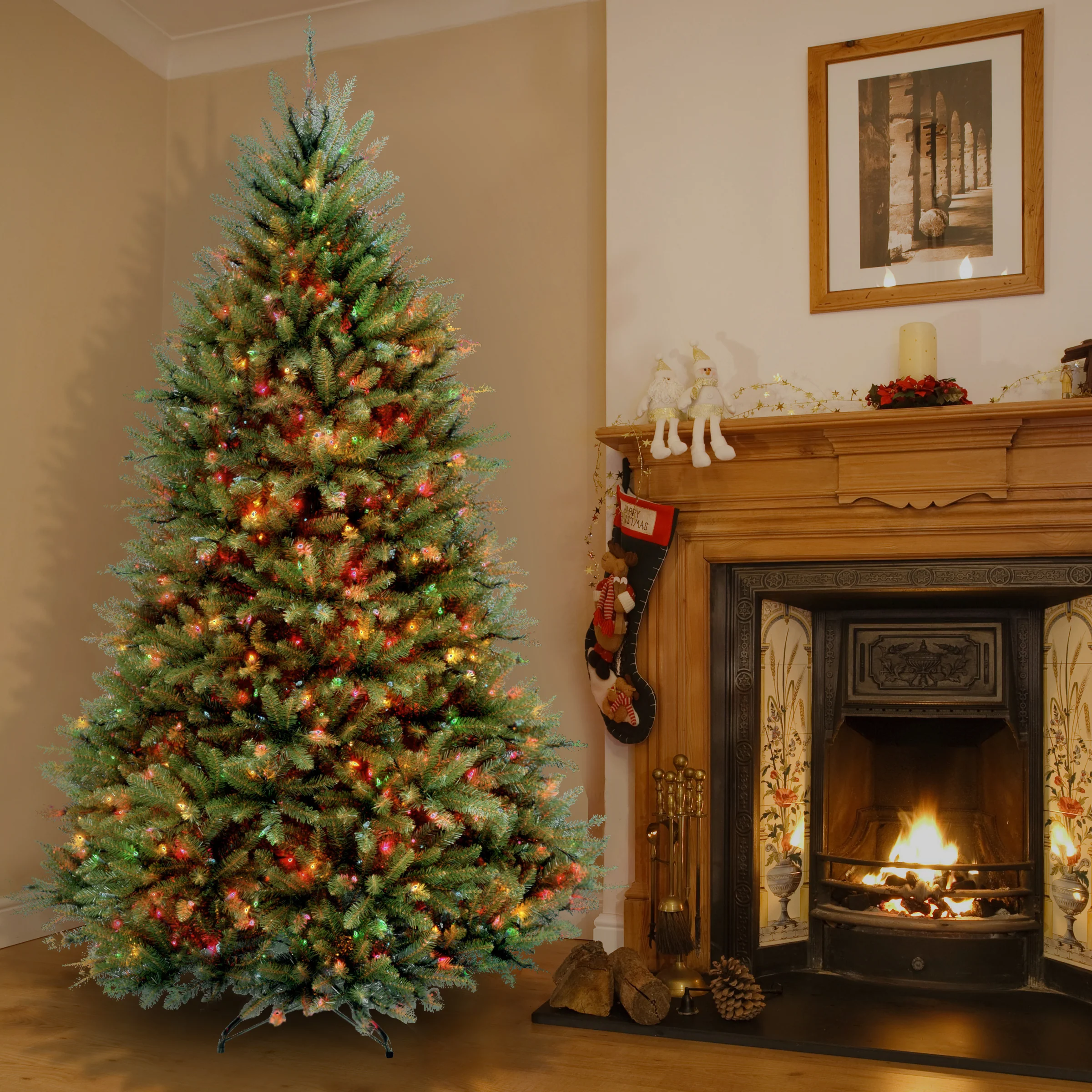 7.5 ft. Pre-Lit Dunhill Fir Tree with Multicolor Lights, Plug-In - Image 18