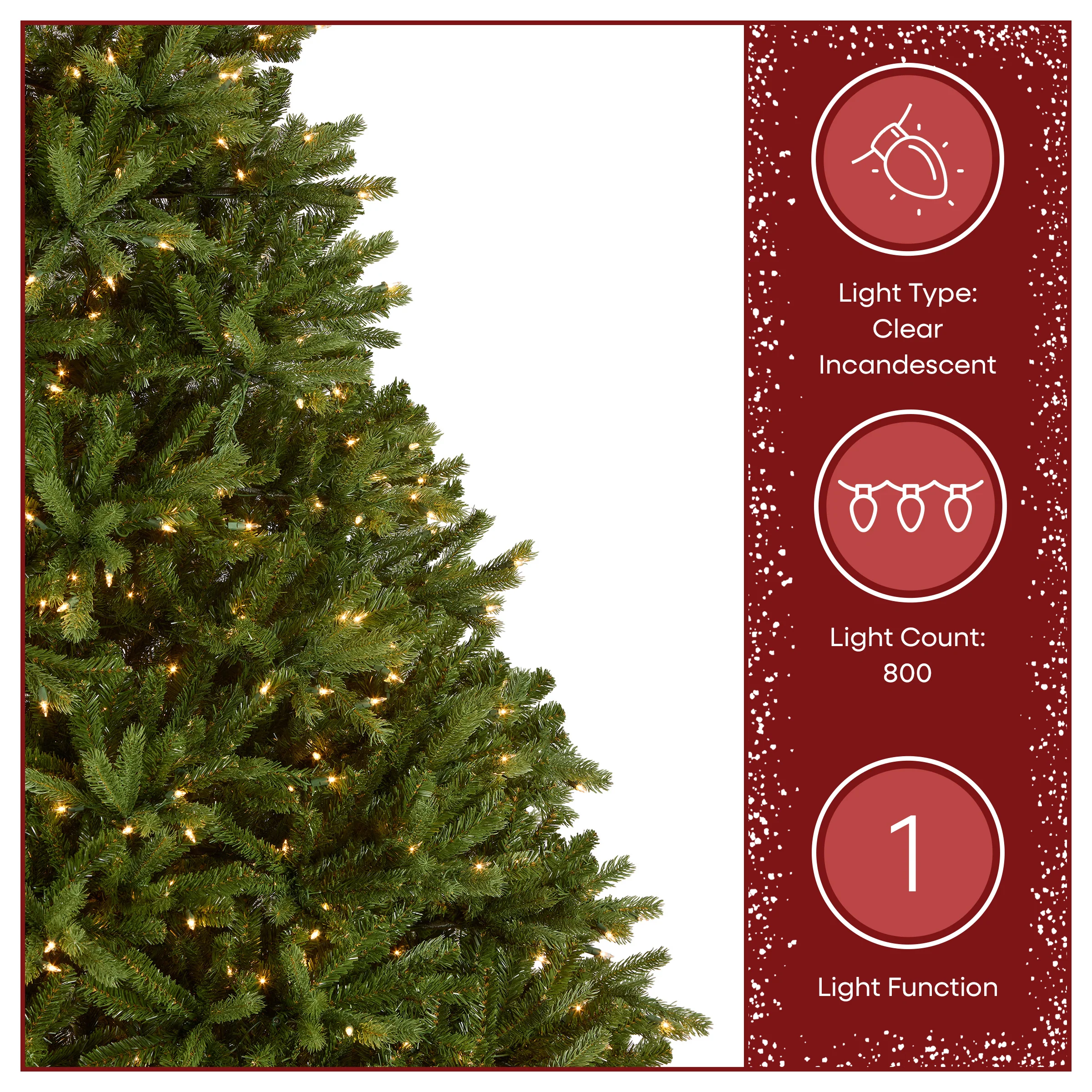 7.5 ft. Pre-Lit Jersey Fraser Fir Slim Tree with Clear Lights, Plug-In - Image 5