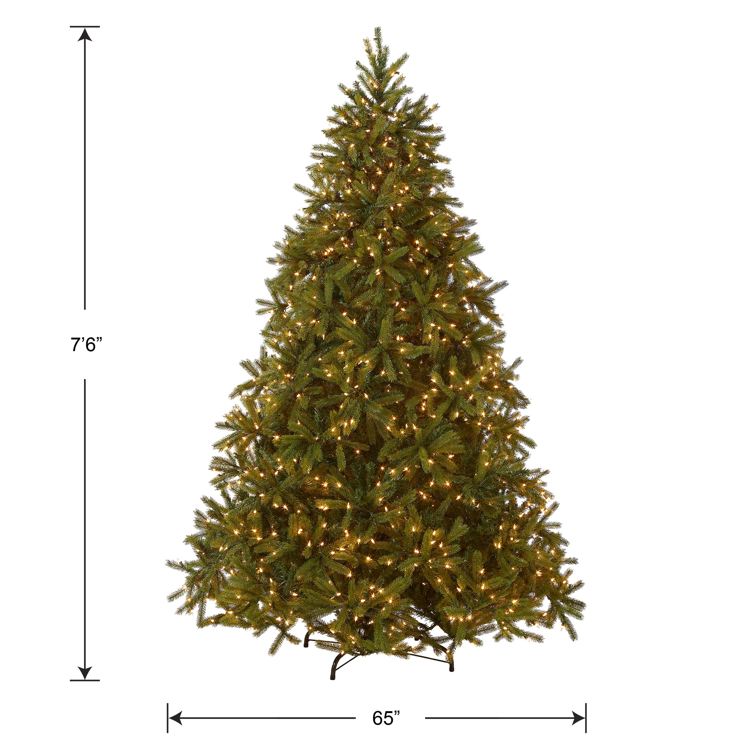 7.5 ft. Pre-Lit Jersey Fraser Fir Tree with Clear Lights, Plug-In - Image 5