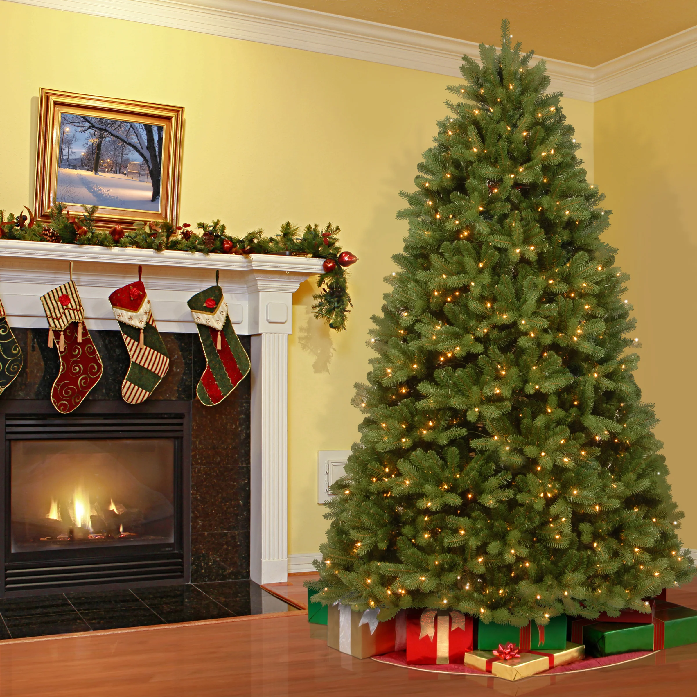 7.5 ft. Pre-Lit Newberry Spruce Tree with PowerConnect with Dual Color LED Lights - Image 2