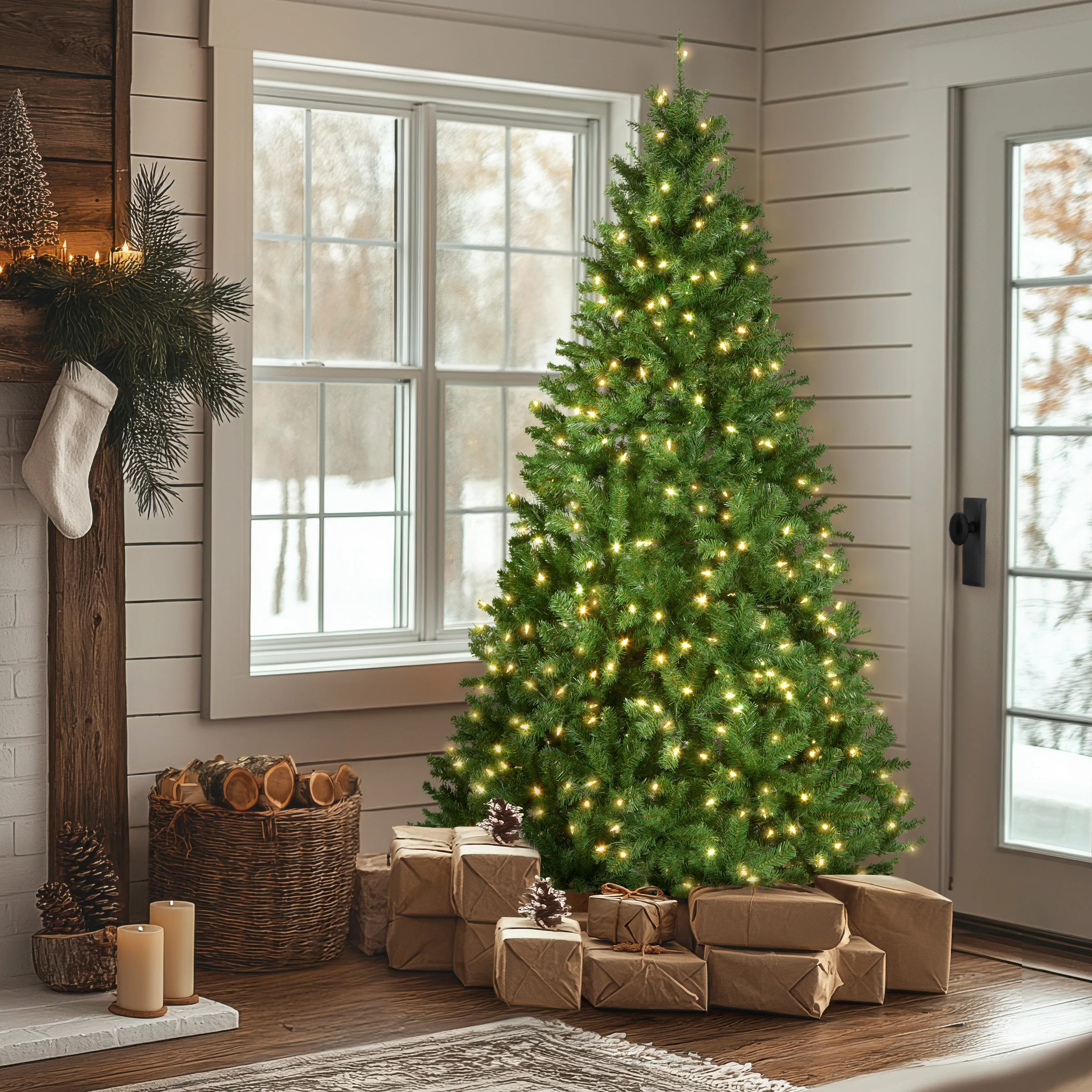 7.5 ft. Pre-Lit North Valley Spruce Tree with PowerConnect Light Parade LED Lights - Image 2