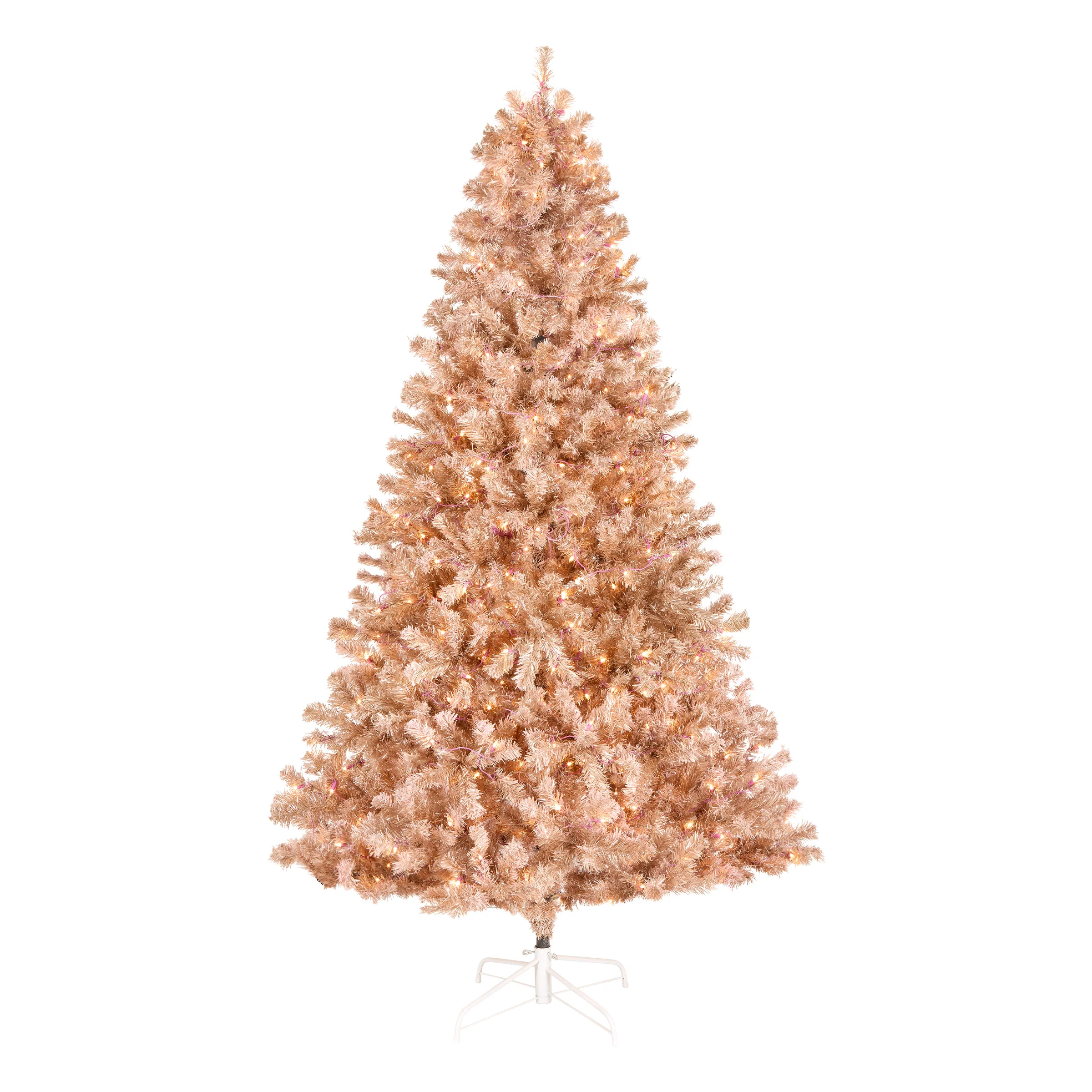 7.5 ft Pre-Lit Pink Flocked Tree with Clear Lights