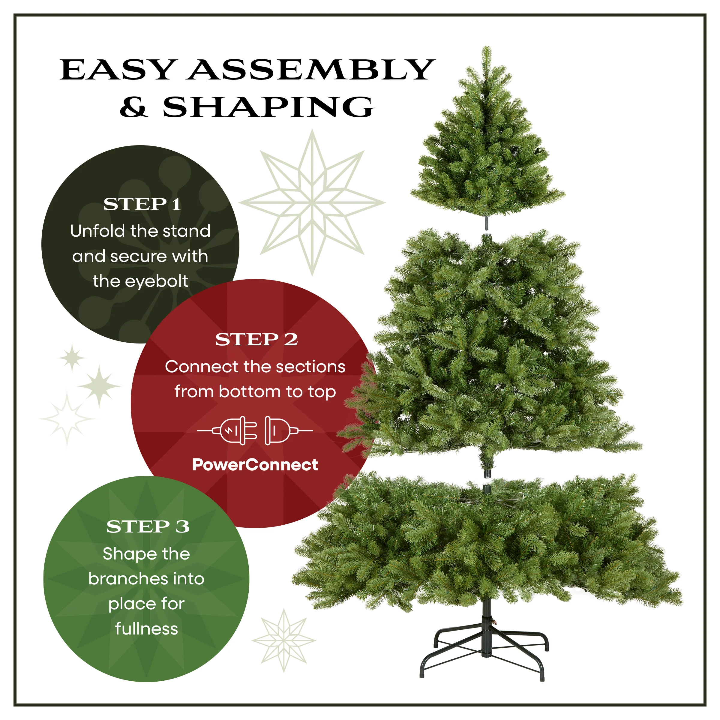 7.5 ft. Pre-Lit Princeton Fraser Fir Tree with PowerConnect and 800 Dual Color LED Lights, Plug-In - Image 4