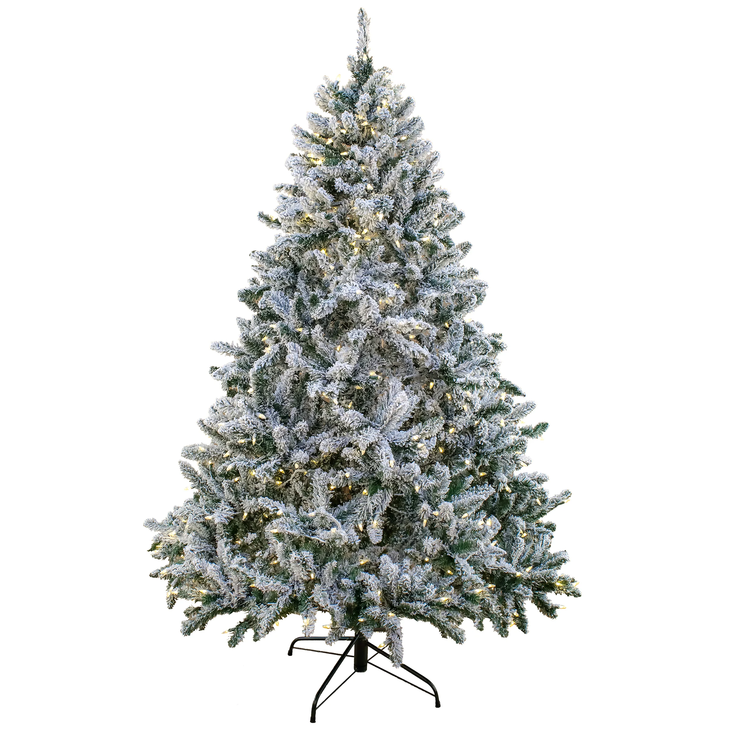 7.5 ft. Pre-Lit Snowy Hudson Tree with PowerConnect Warm White LED Lights