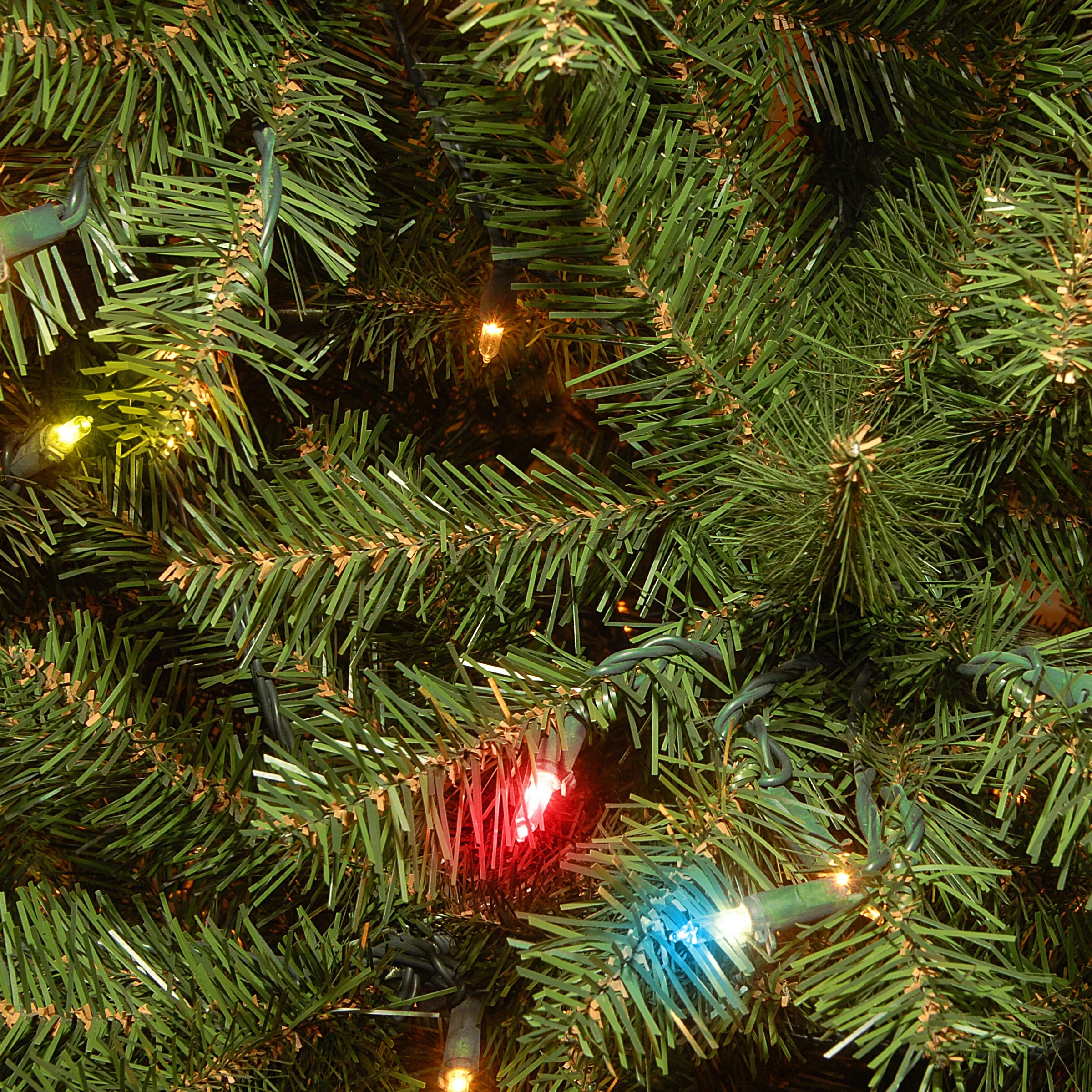 7 ft. Pre-Lit Aspen Spruce Slim Tree with Multicolor Lights, Plug-In - Image 7