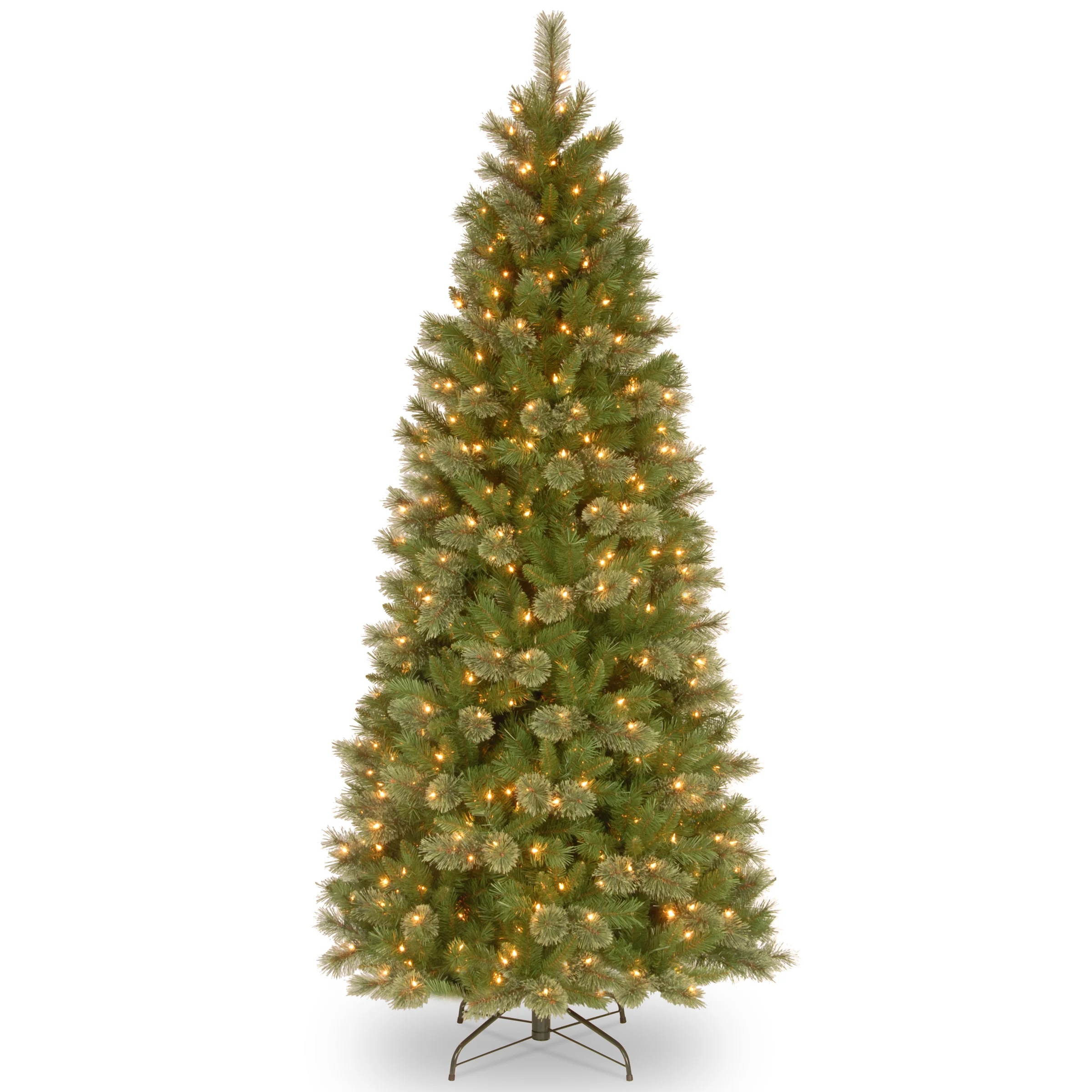 7 ft. Pre-Lit Tacoma Pine Slim Tree with Clear Lights