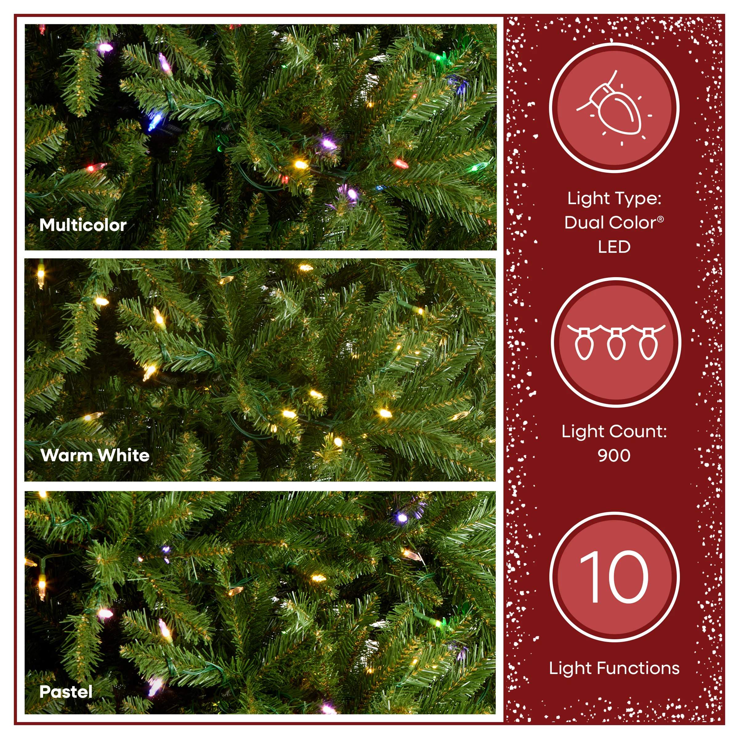 9 ft. Pre-Lit Dunhill Fir Tree with PowerConnect  Dual Color LED Lights, Plug-In - Image 5