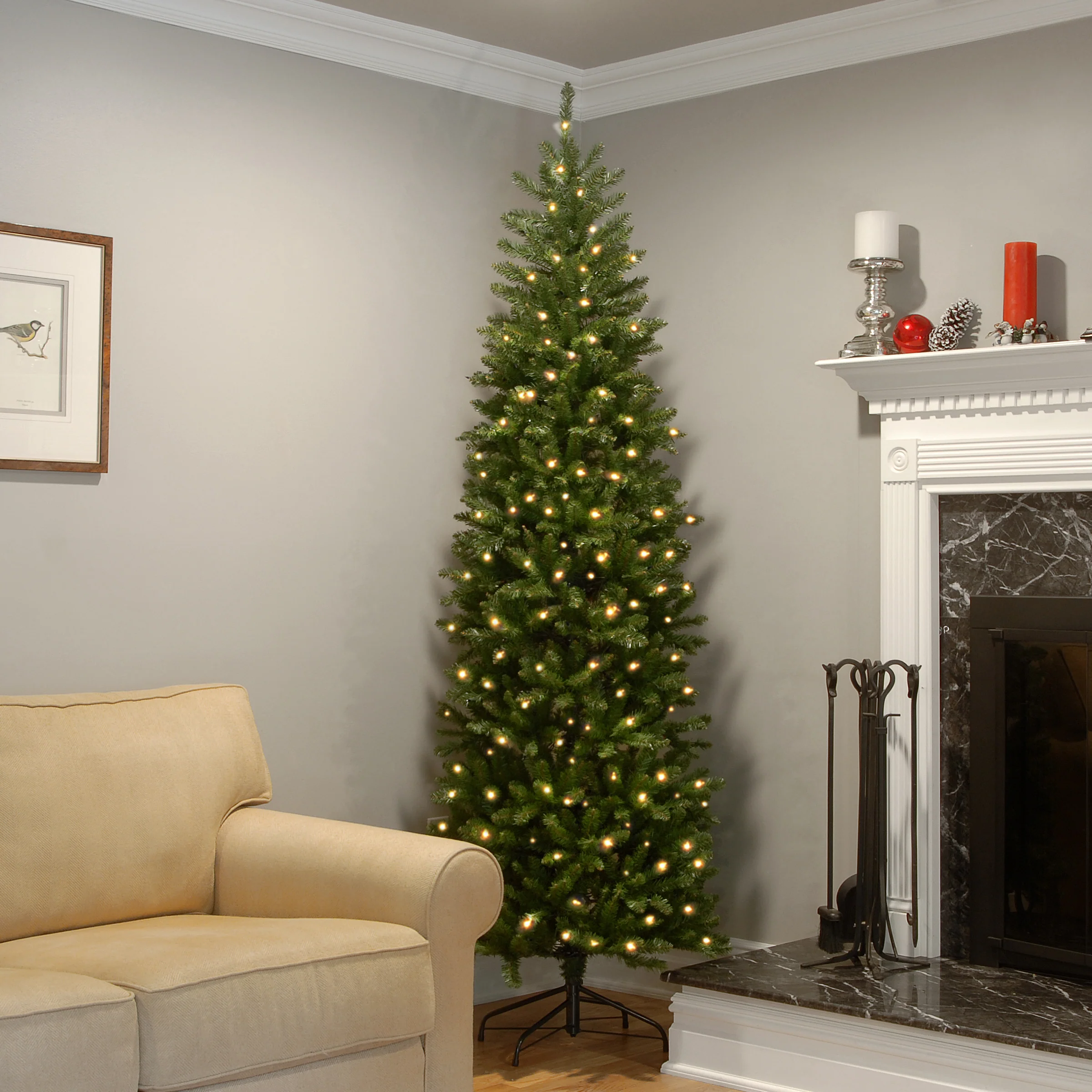 9 ft. Pre-Lit Kingswood Fir Pencil Tree with Clear Lights, Plug-In - Image 11
