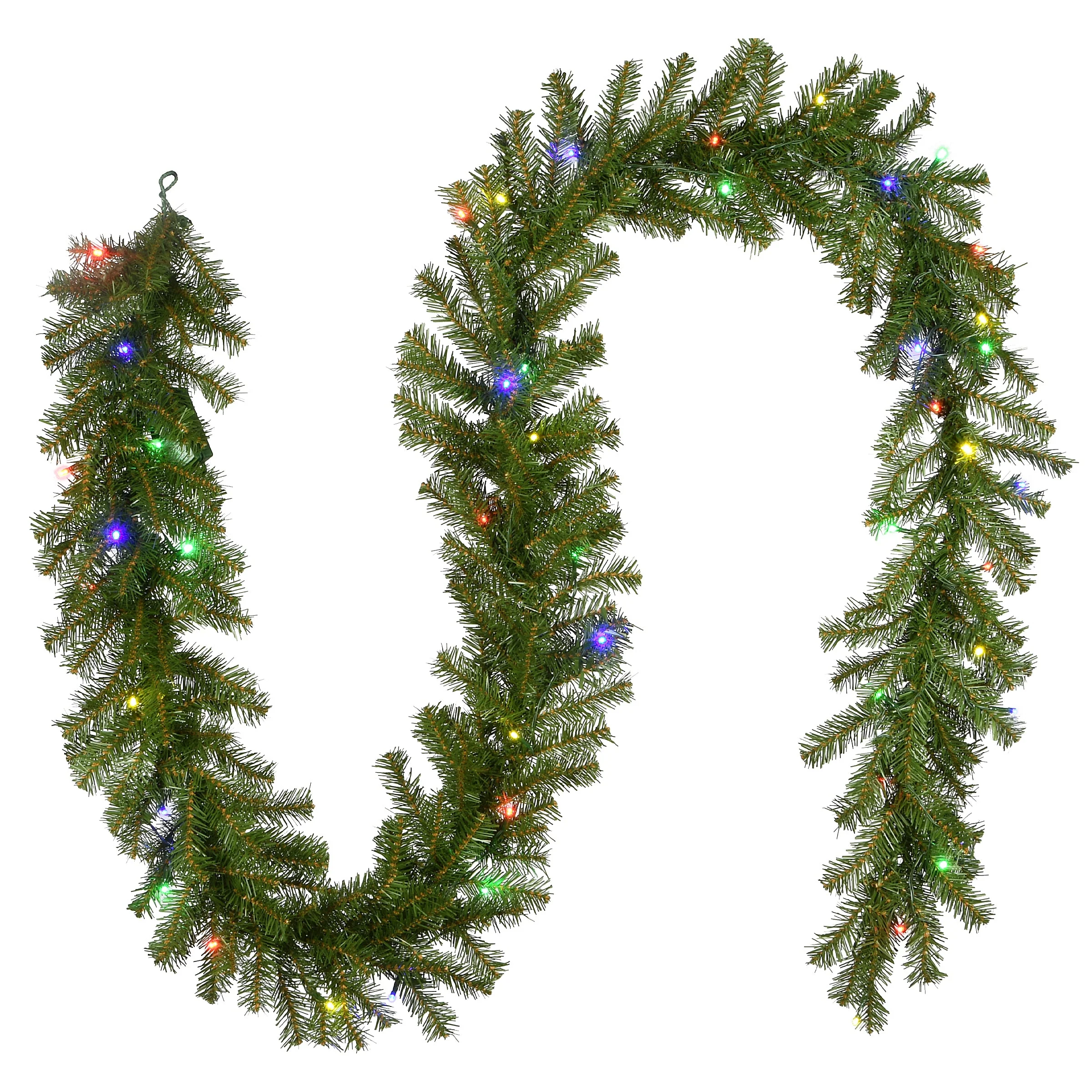 9 ft. Pre-Lit Norwood Fir Garland with Battery Operated Multicolor LED Lights - Image 3