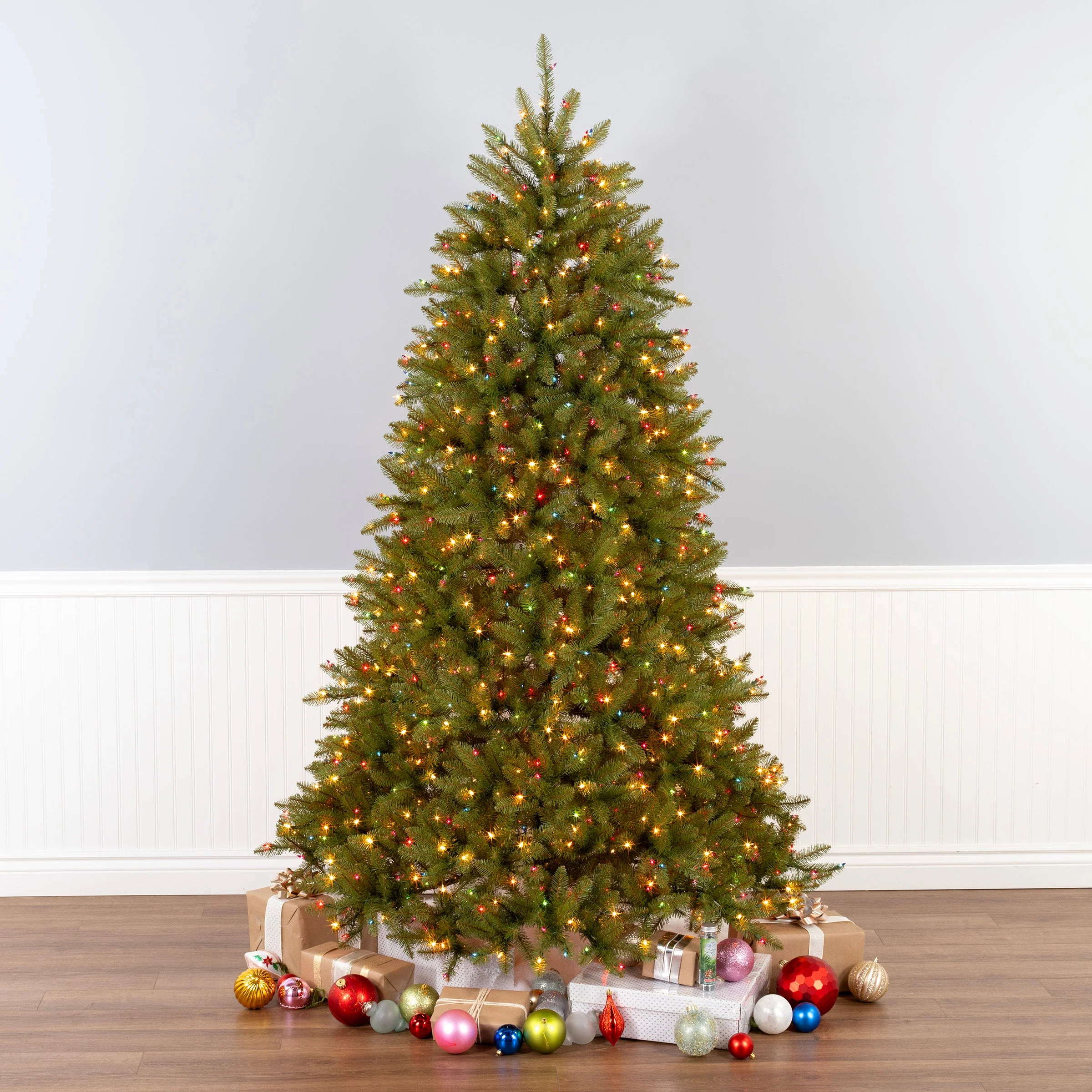 9 ft. Pre-Lit Dunhill Fir Tree with Multicolor, Clear Spectrum Lights, Plug-In - Image 2