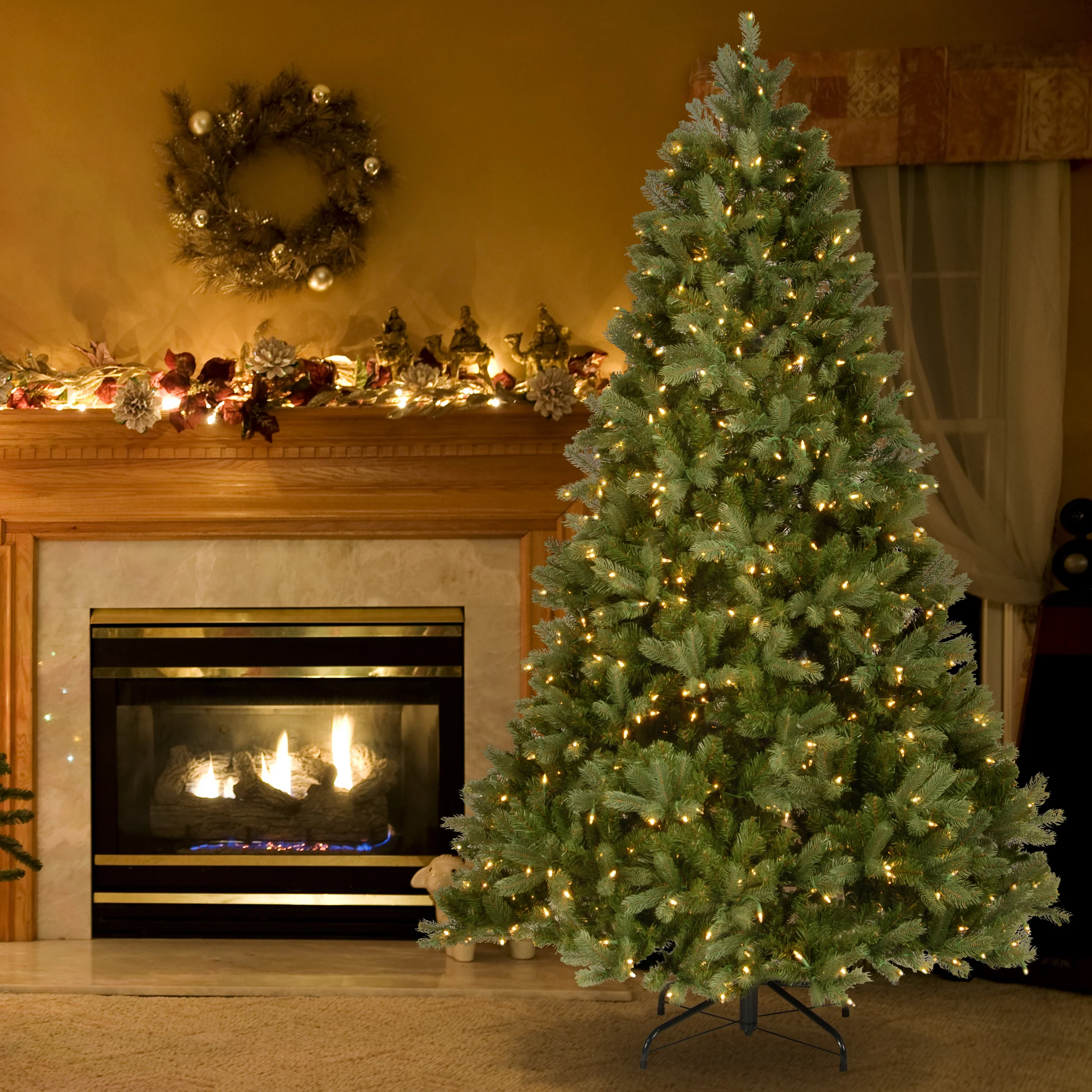 9ft. Pre-Lit Downswept Douglas Fir Tree with Clear Lights - Image 2