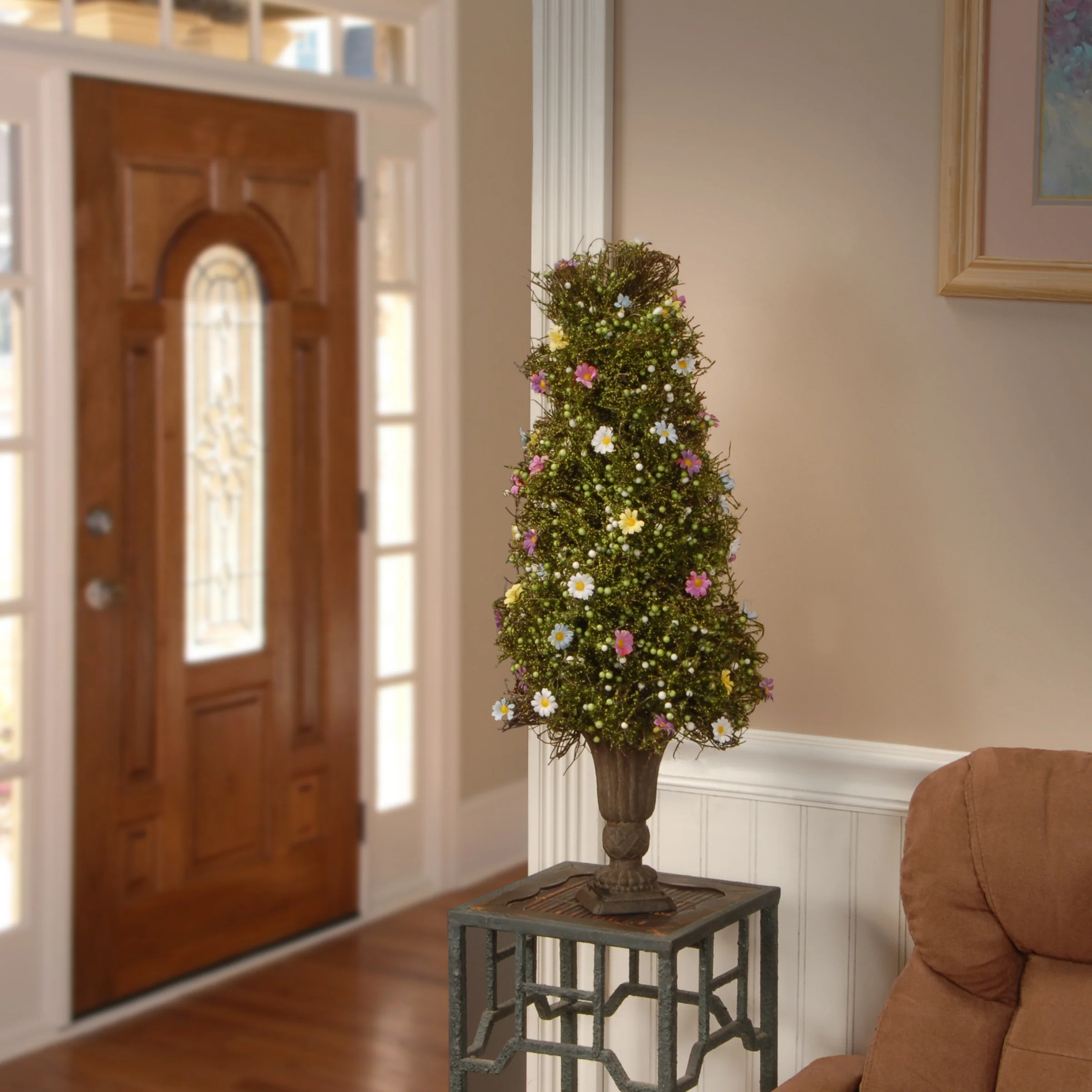24 in. Spring Floral Decorated Entrance Tree - Image 2