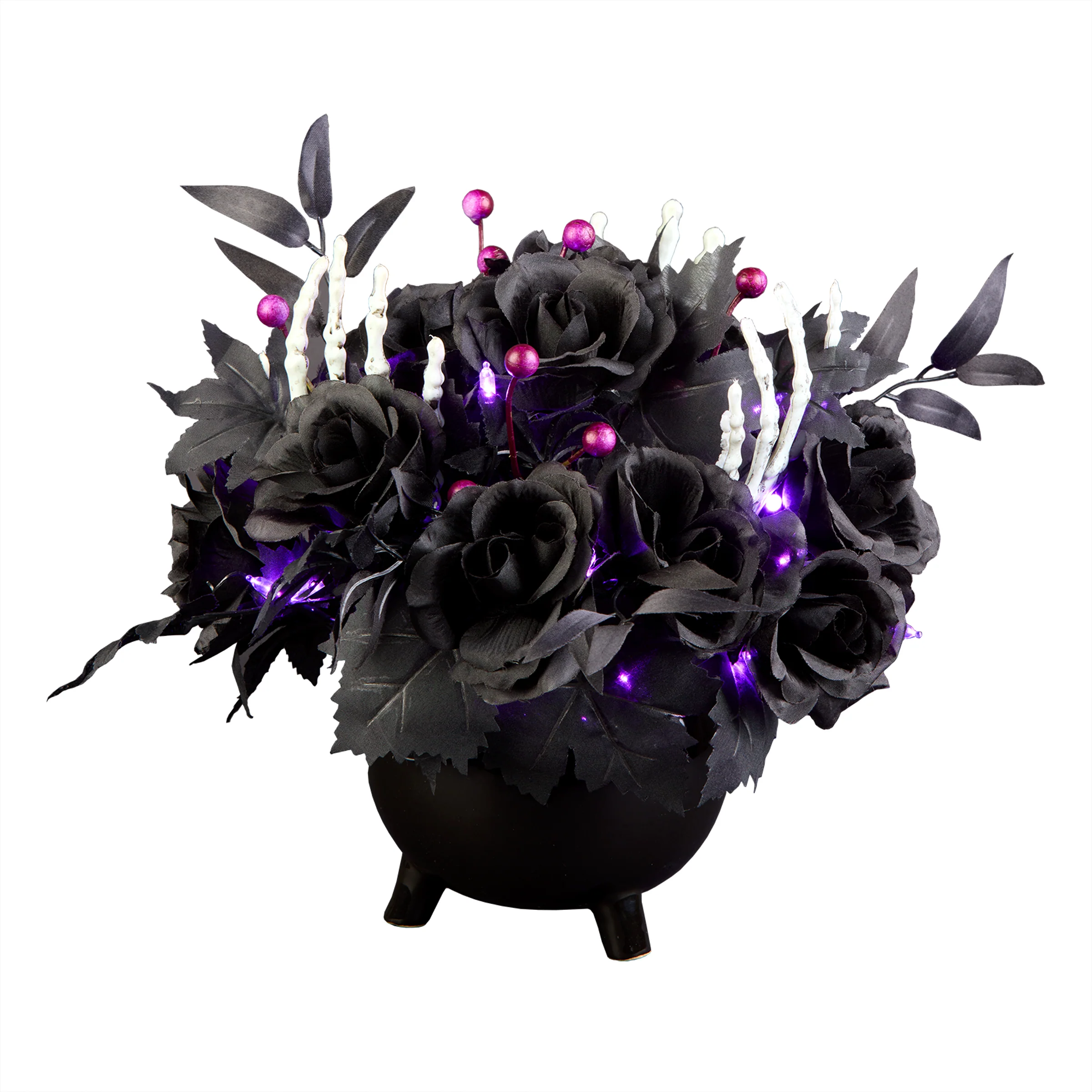 19 in. Halloween Bad to the Bone Centerpiece with LED Lights