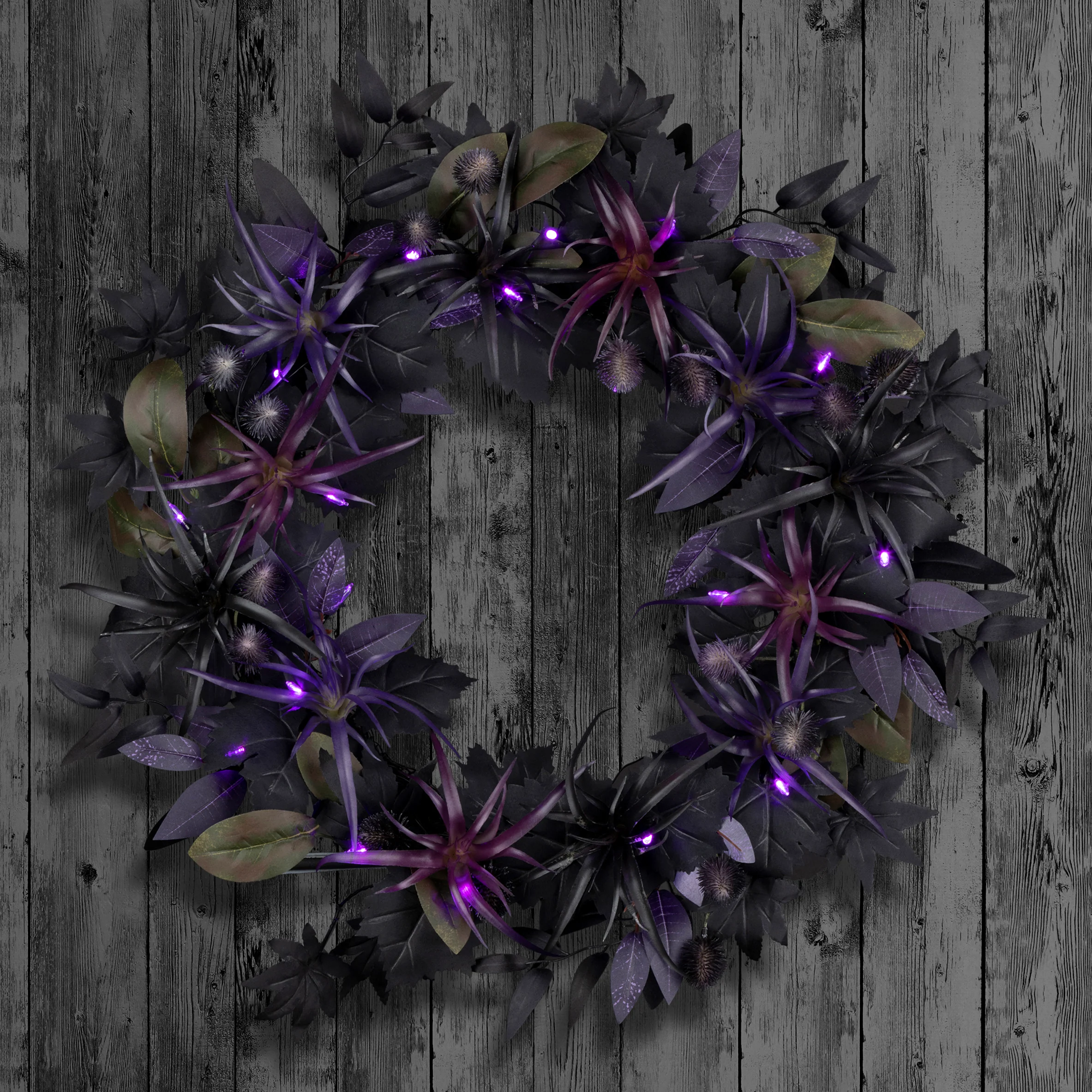 24 in. Halloween Scare in the Air Wreath with LED Lights - Image 2