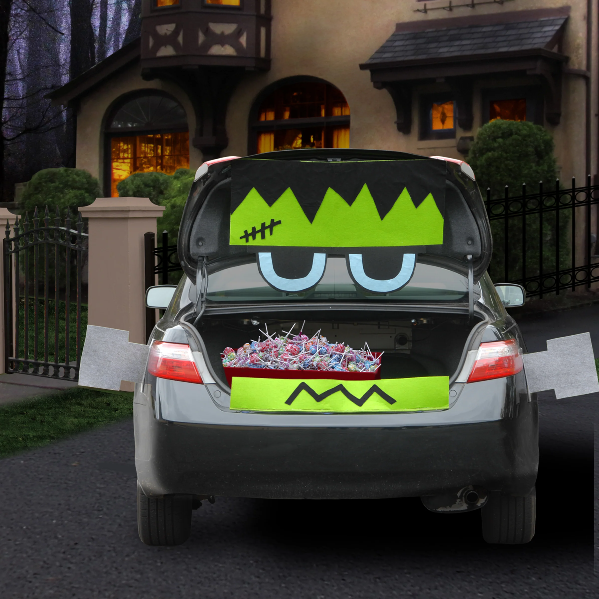 4-Piece Halloween Frankenstein TRICKY TRUNKS Car Decoration Kit - Image 2