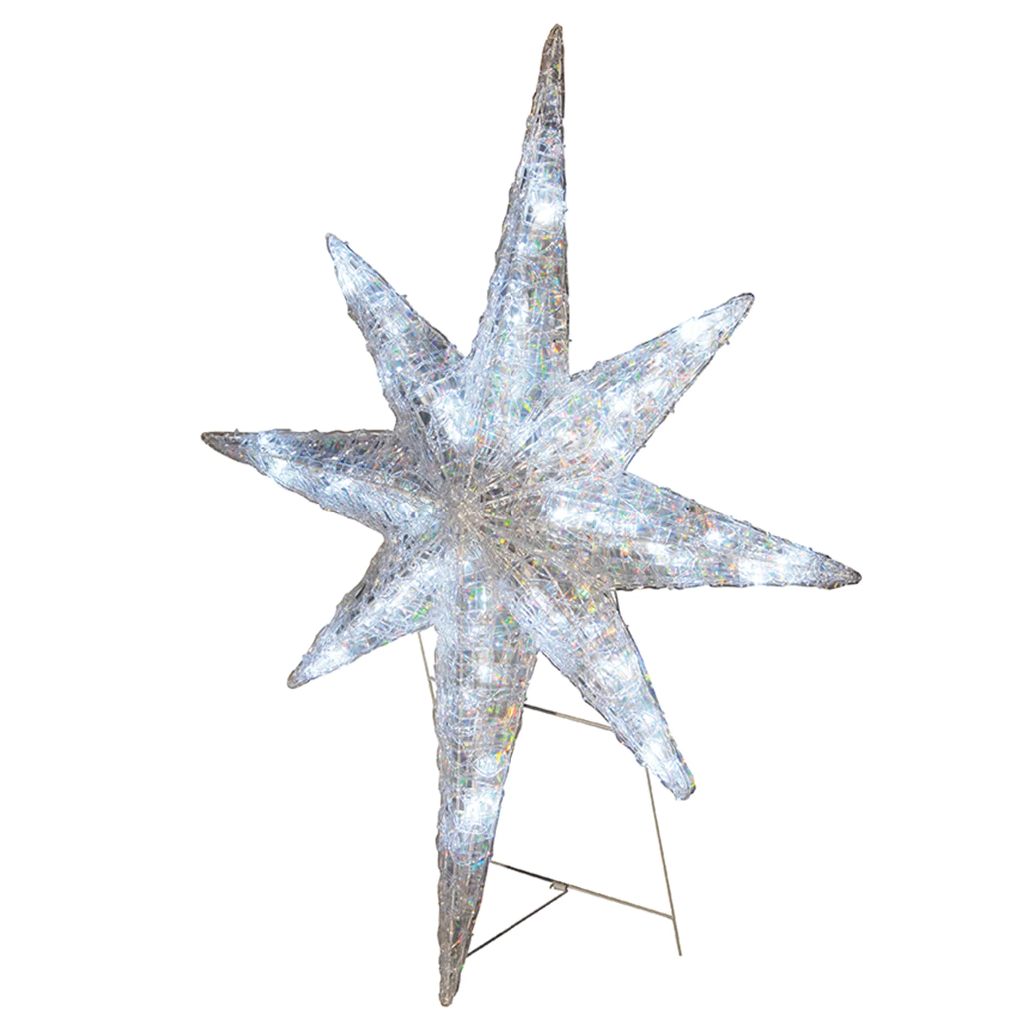 42 in. Ice Acrylic Star with Multi-Function LED Lights