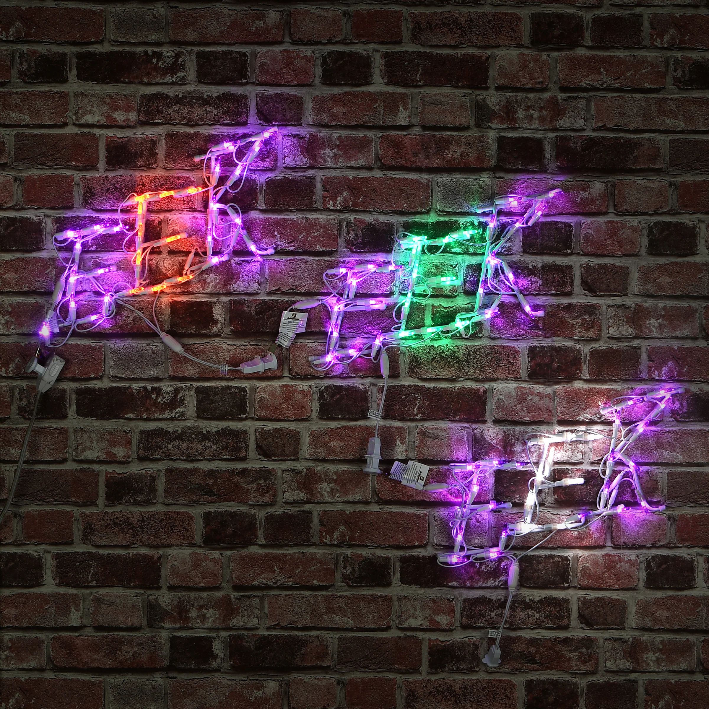 18 in. Halloween EEK Sign Lighted Sign Decoration with LED Lights - Image 2