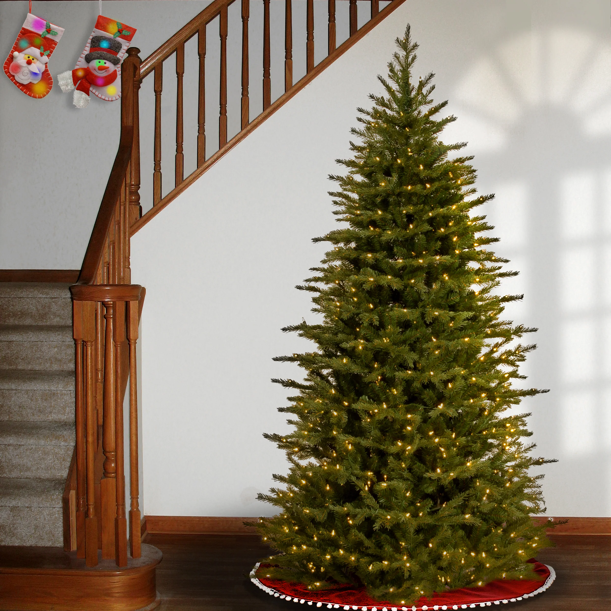 7.5ft. Pre-Lit Nordic Spruce Tree with Clear Lights, Plug-In - Image 2