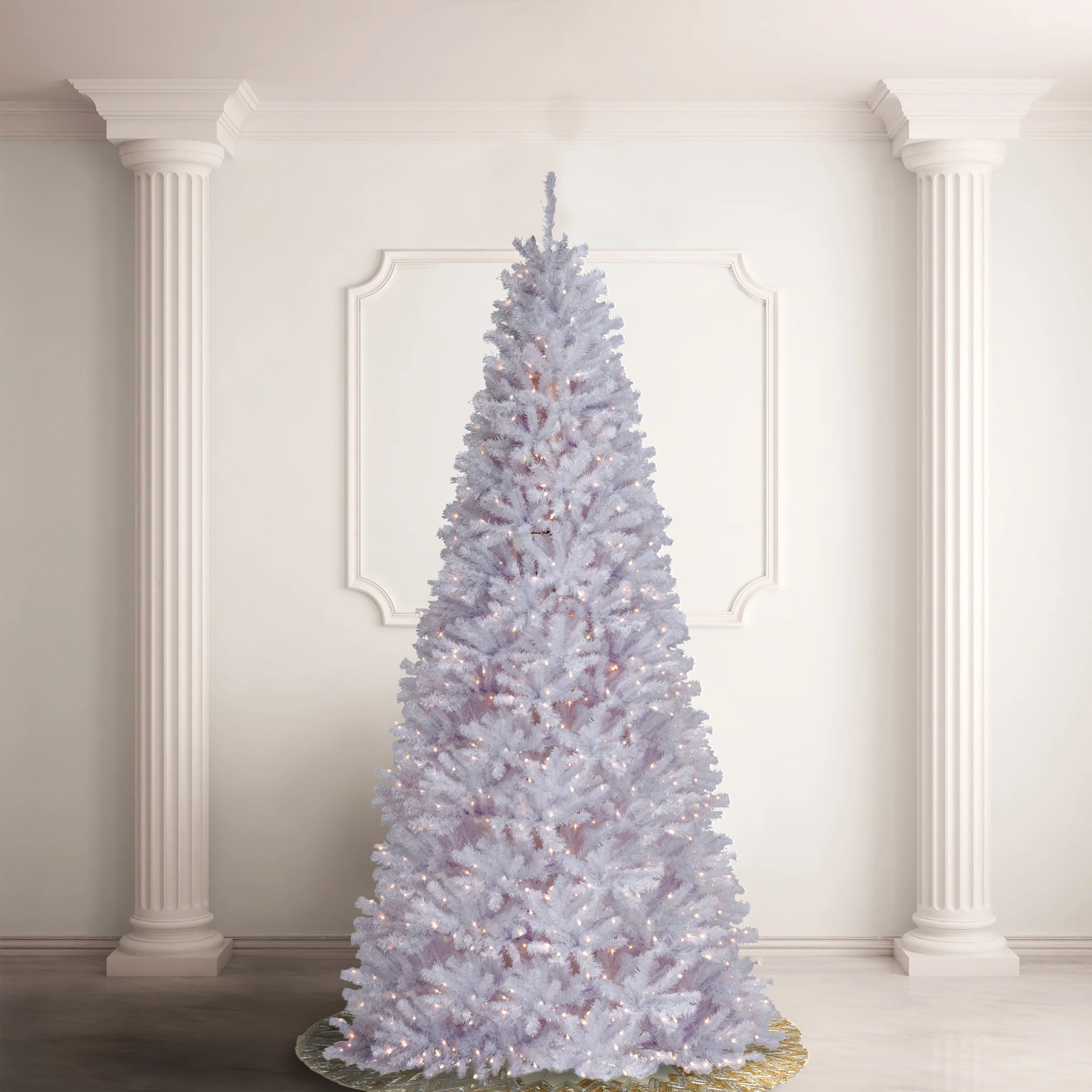 14ft. Pre-Lit North Valley White Spruce Tree with Clear Lights - Image 4