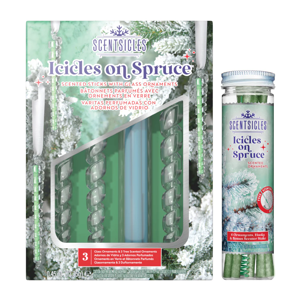 Scentsicles, 3pc Glass Icicles and Icicles on Spruce Stick Bottle Bundle
