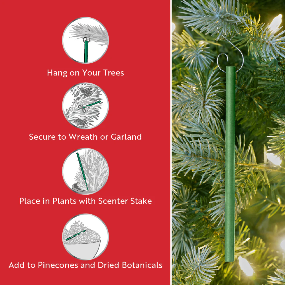 Scentsicles, Scented Ornament 6pc Stick, White Winter Fir, Snowberry Pine and Icicles on Spruce Sticks - 3 Pack - Image 4