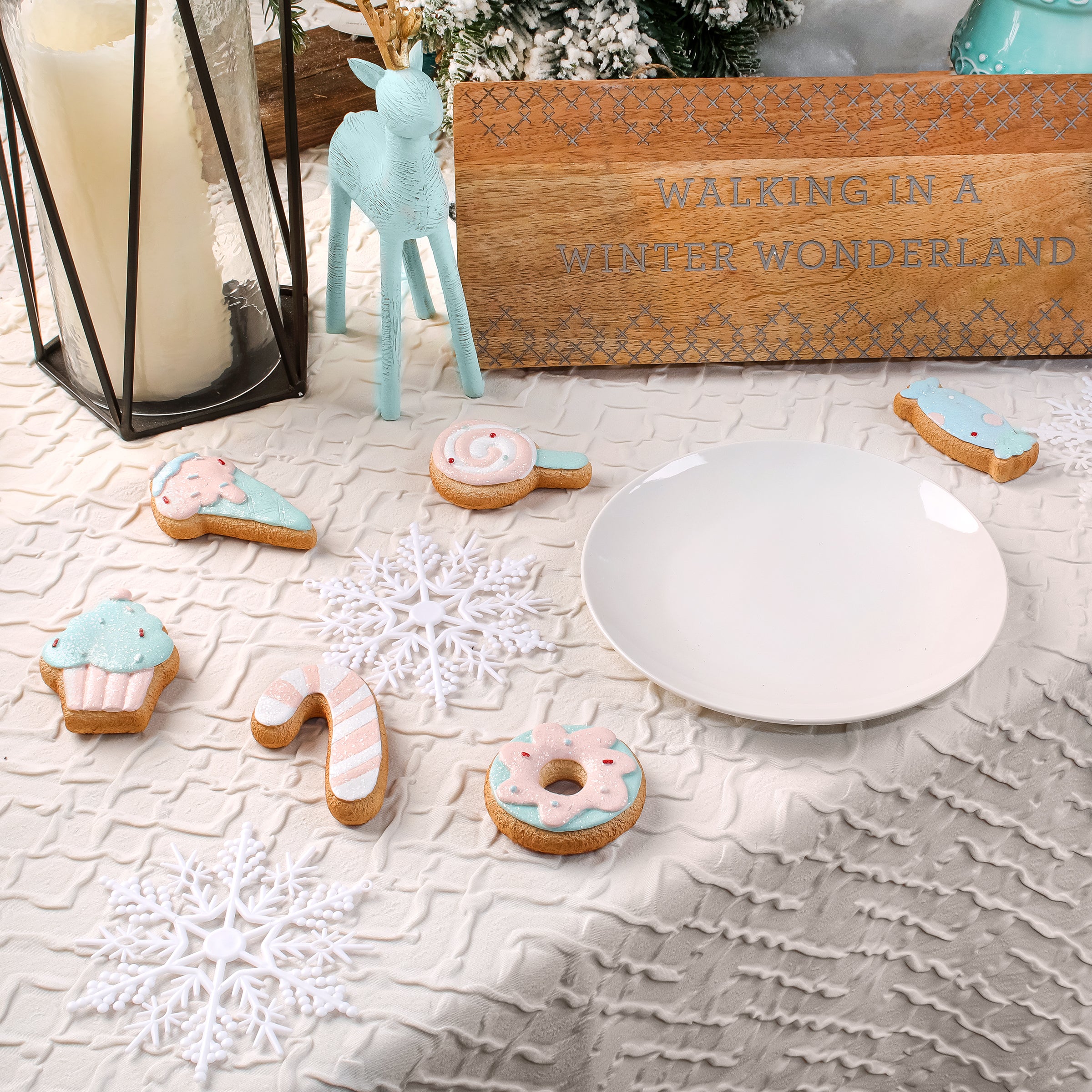 6-Piece Gingerbread Cookie Table Ornaments - Image 2