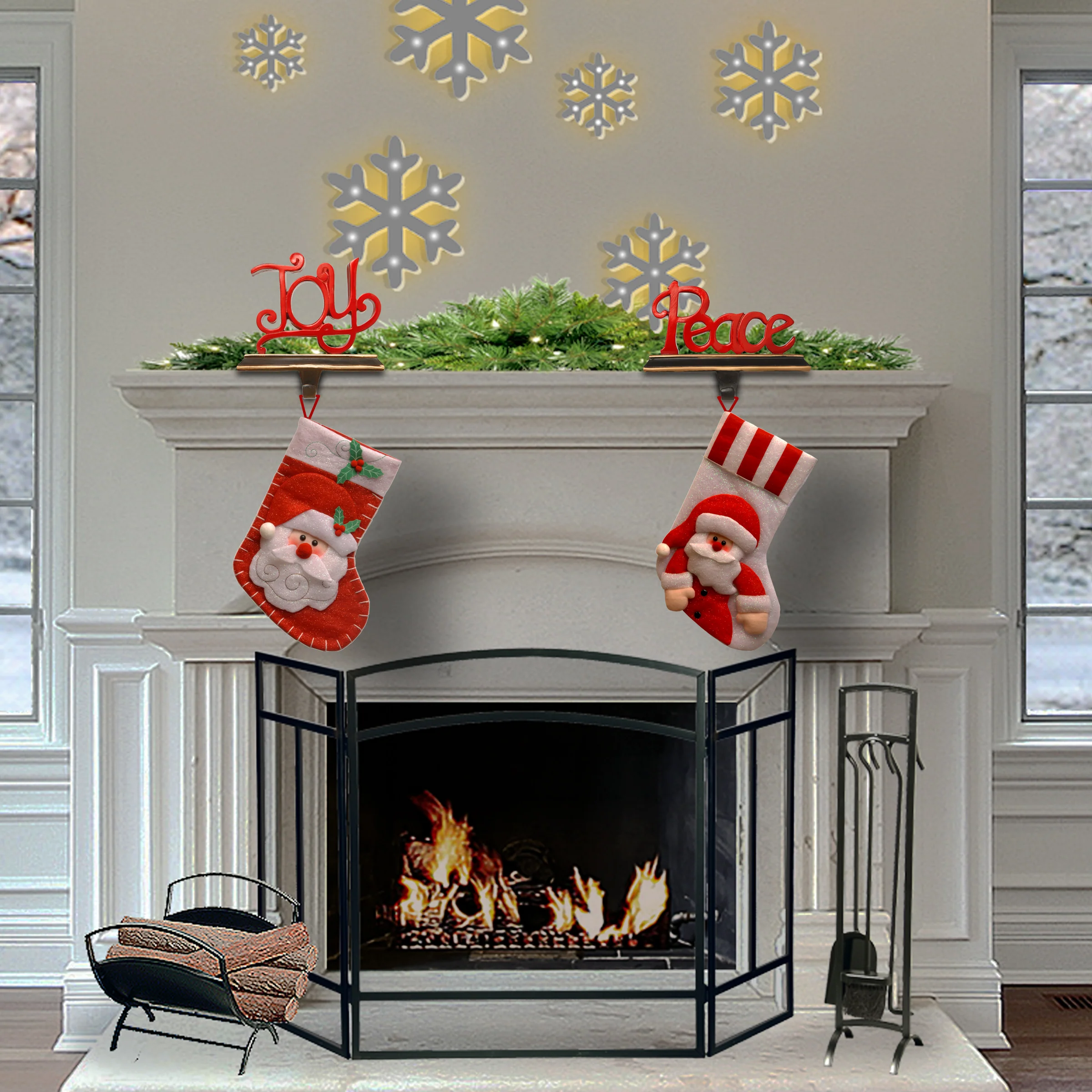 8.7 in. Peace Stocking Holder - Image 2